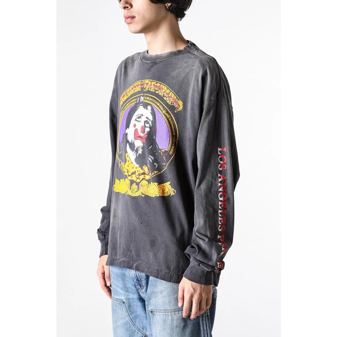Saint Michael o1mle0326 Born Saint Long Sleeve T-Shirt in Black Size US XXL / EU 58 / 5 - 4 Thumbnail
