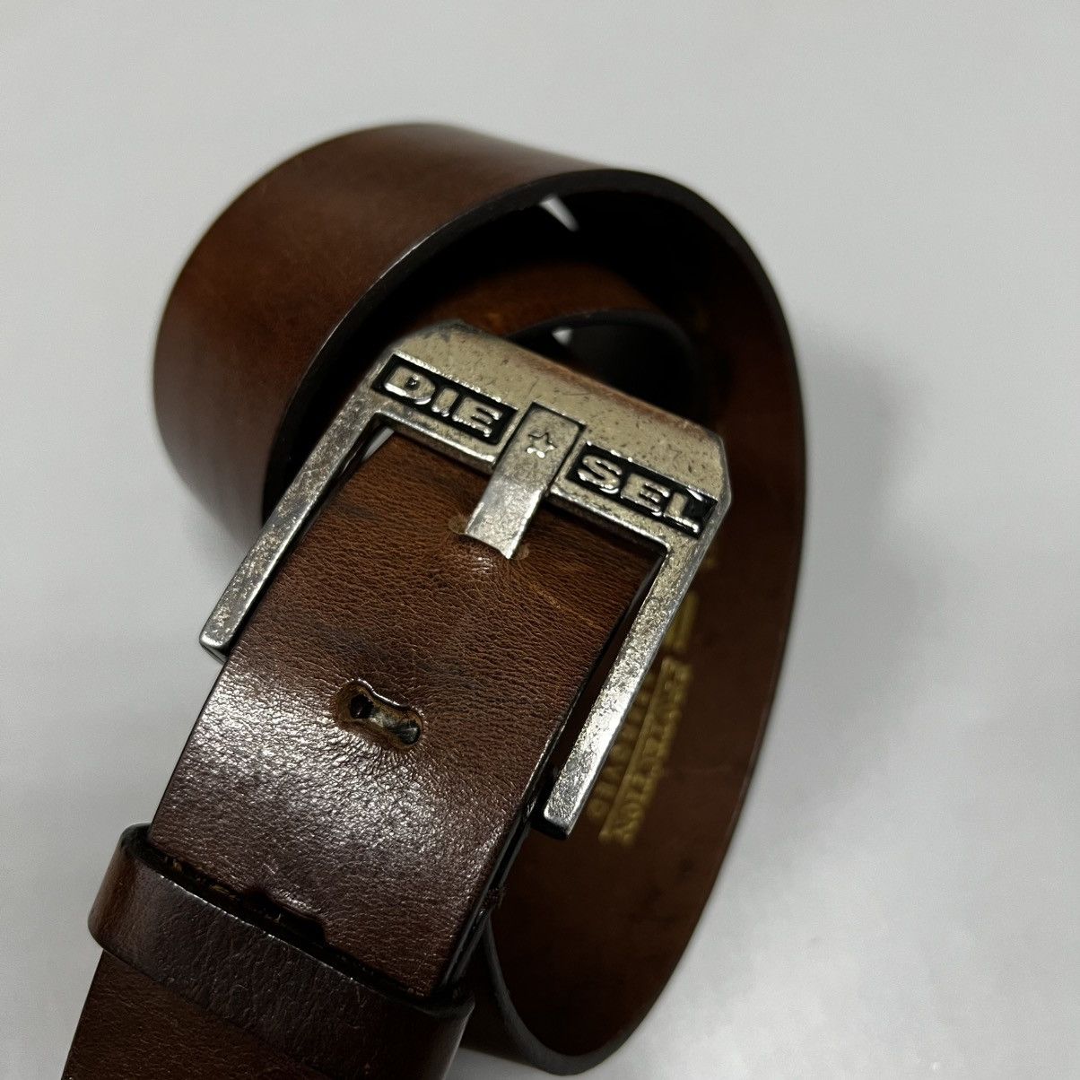 Diesel Vintage DIESEL Leather Belt Y2k Size ONE SIZE - 3 Thumbnail