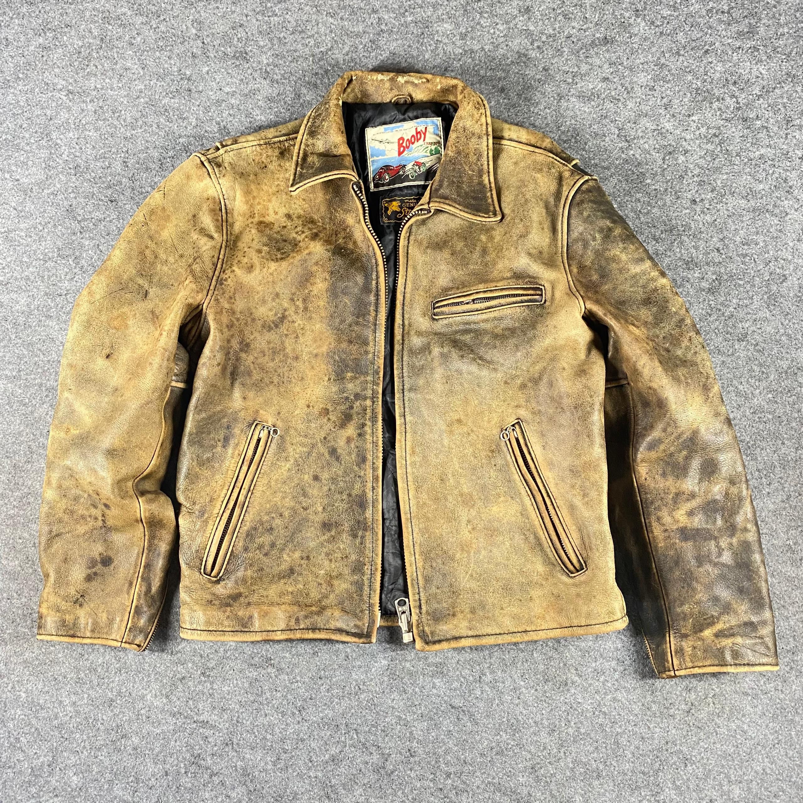 Japanese Brand Vintage 90s Booby Motorcycles Racing Leather Jacket Size US M / EU 48-50 / 2 - 3 Thumbnail