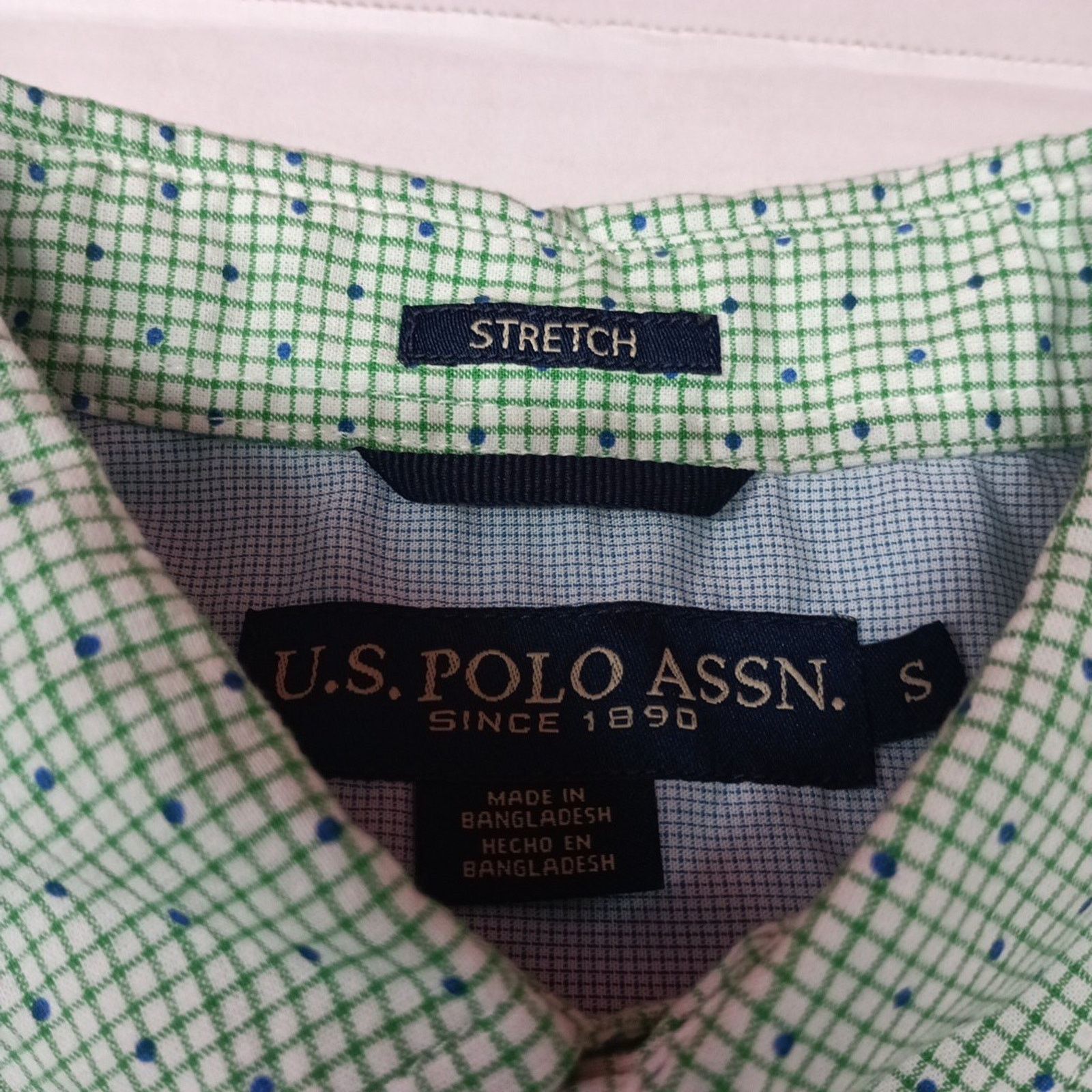 U.S. Polo Assn. U.S. Polo Assn. Woven Shirt Men's S Stretch Green Checkered Size US S / EU 44-46 / 1 - 3 Thumbnail