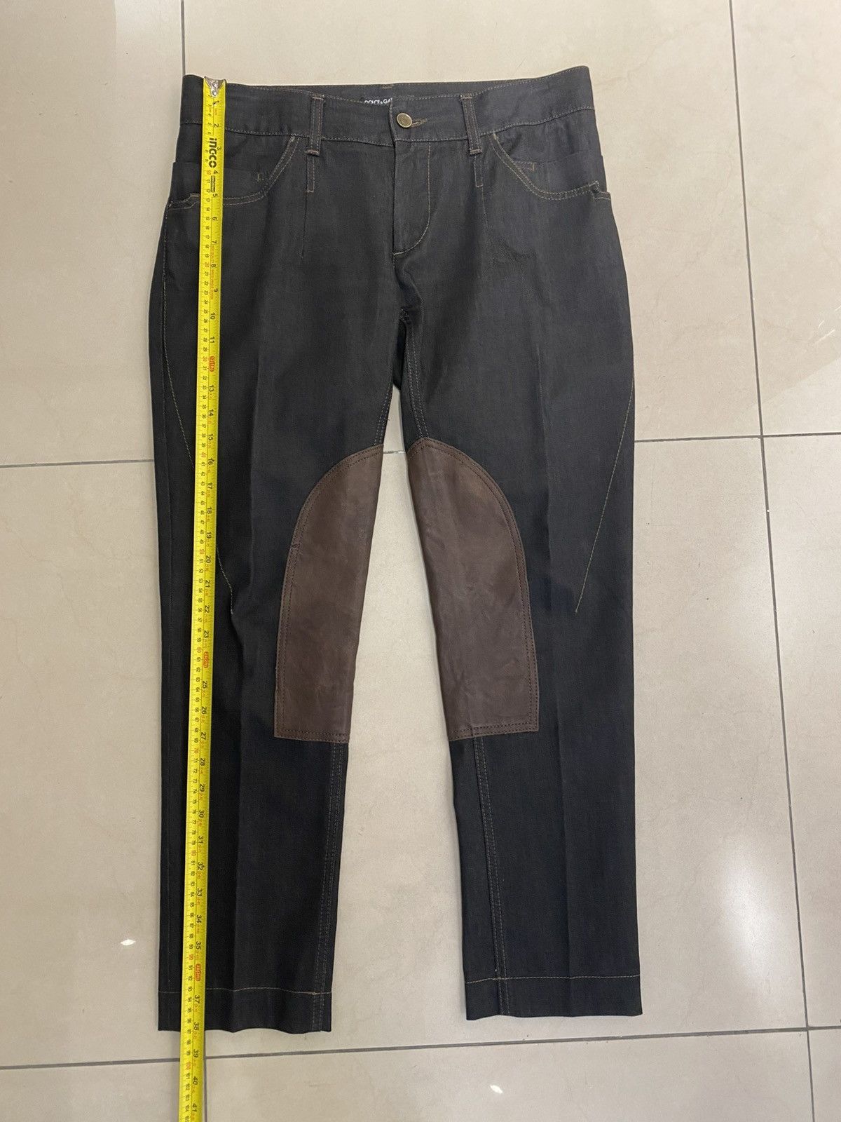 Dolce & Gabbana D&G 14 Classic Leather Patch Denim Size34” Size US 34 / EU 50 - 10 Thumbnail