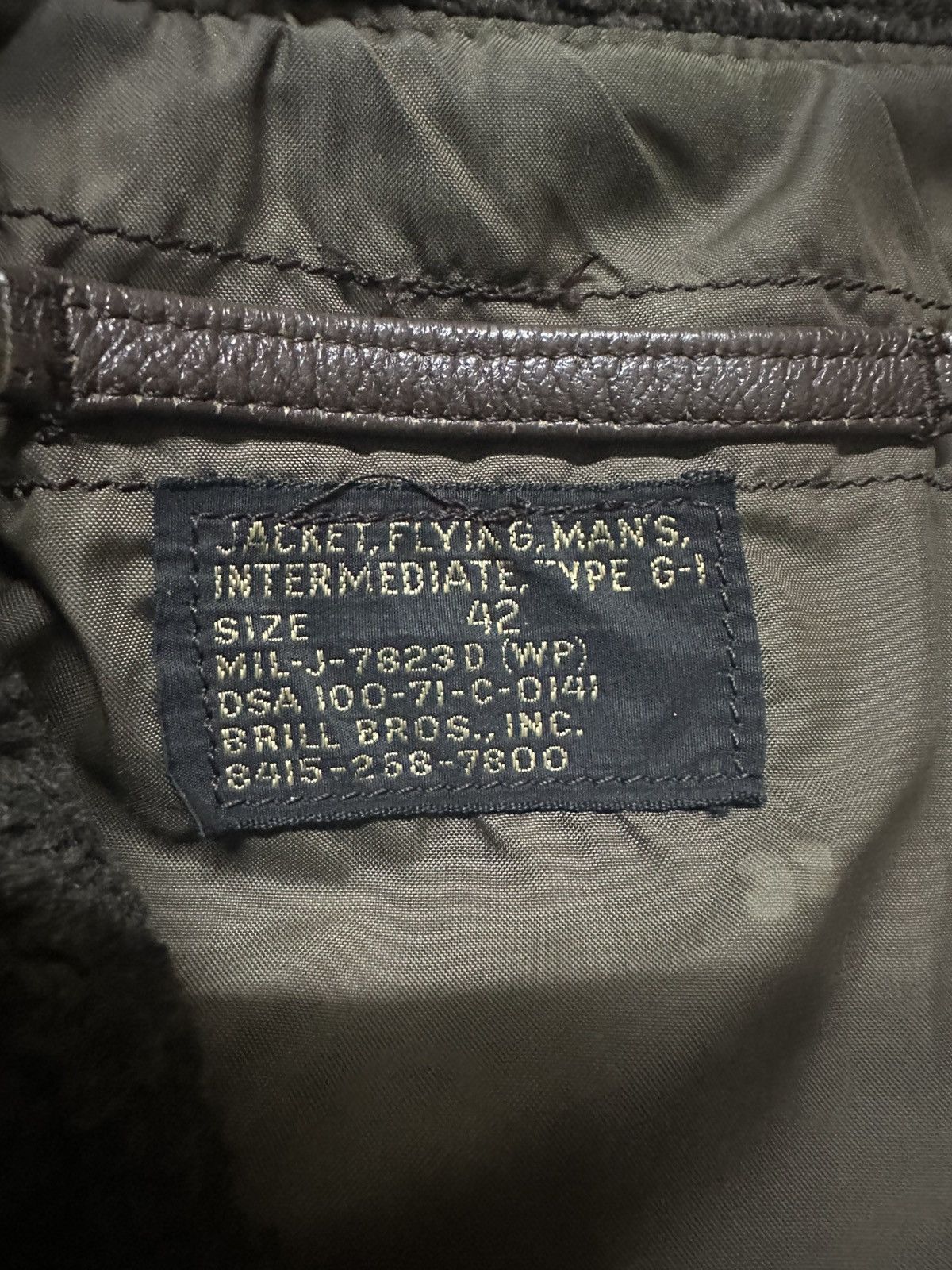Vintage Vtg 60s G1 vietnam warr issue leather jacket / size 42 Size US M / EU 48-50 / 2 - 3 Thumbnail