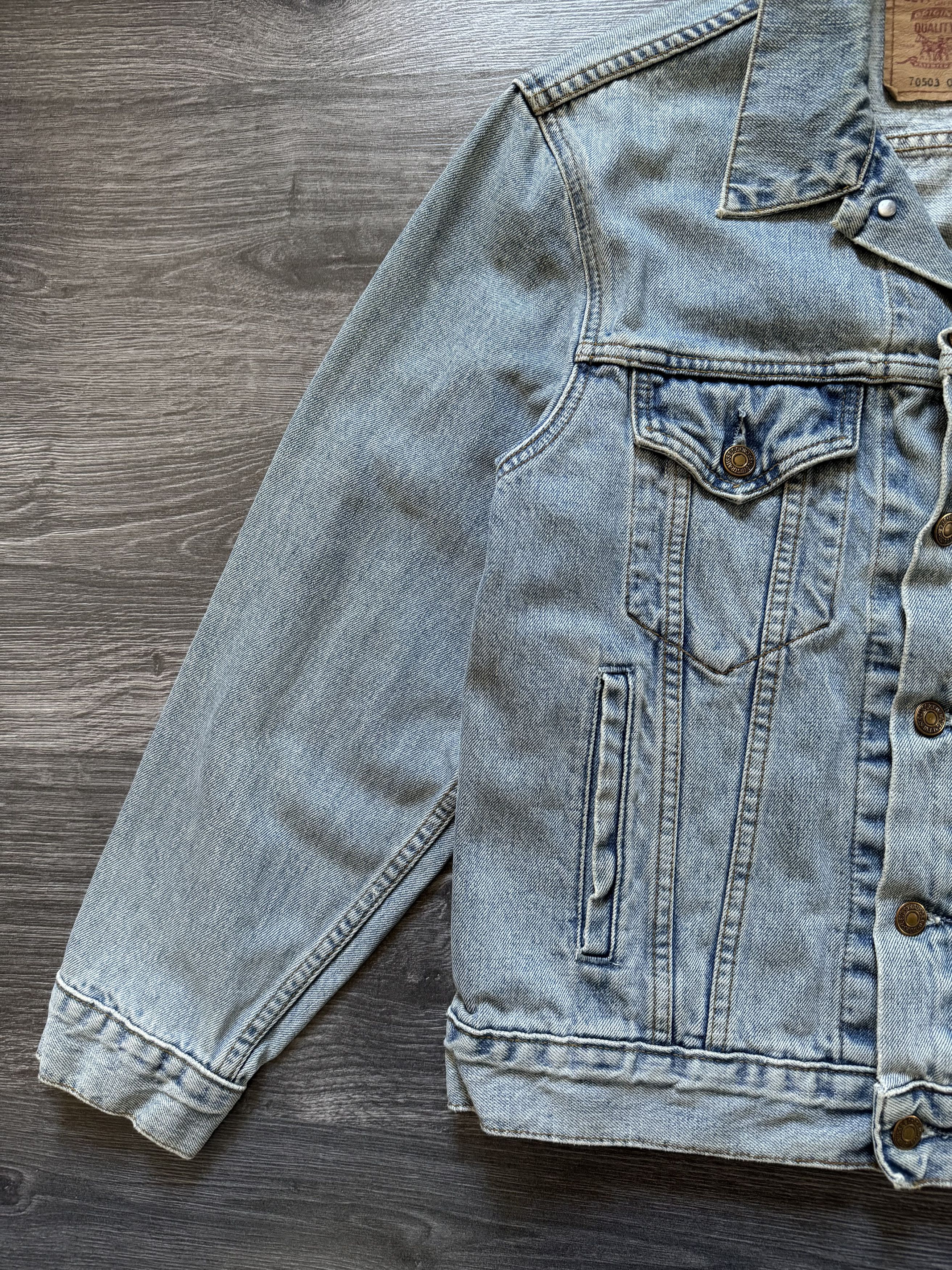 Levi's × Levi's Vintage Clothing × Vintage 90s Vintage Levis Denim Trucker Jacket Size US XS / EU 42 / 0 - 3 Thumbnail