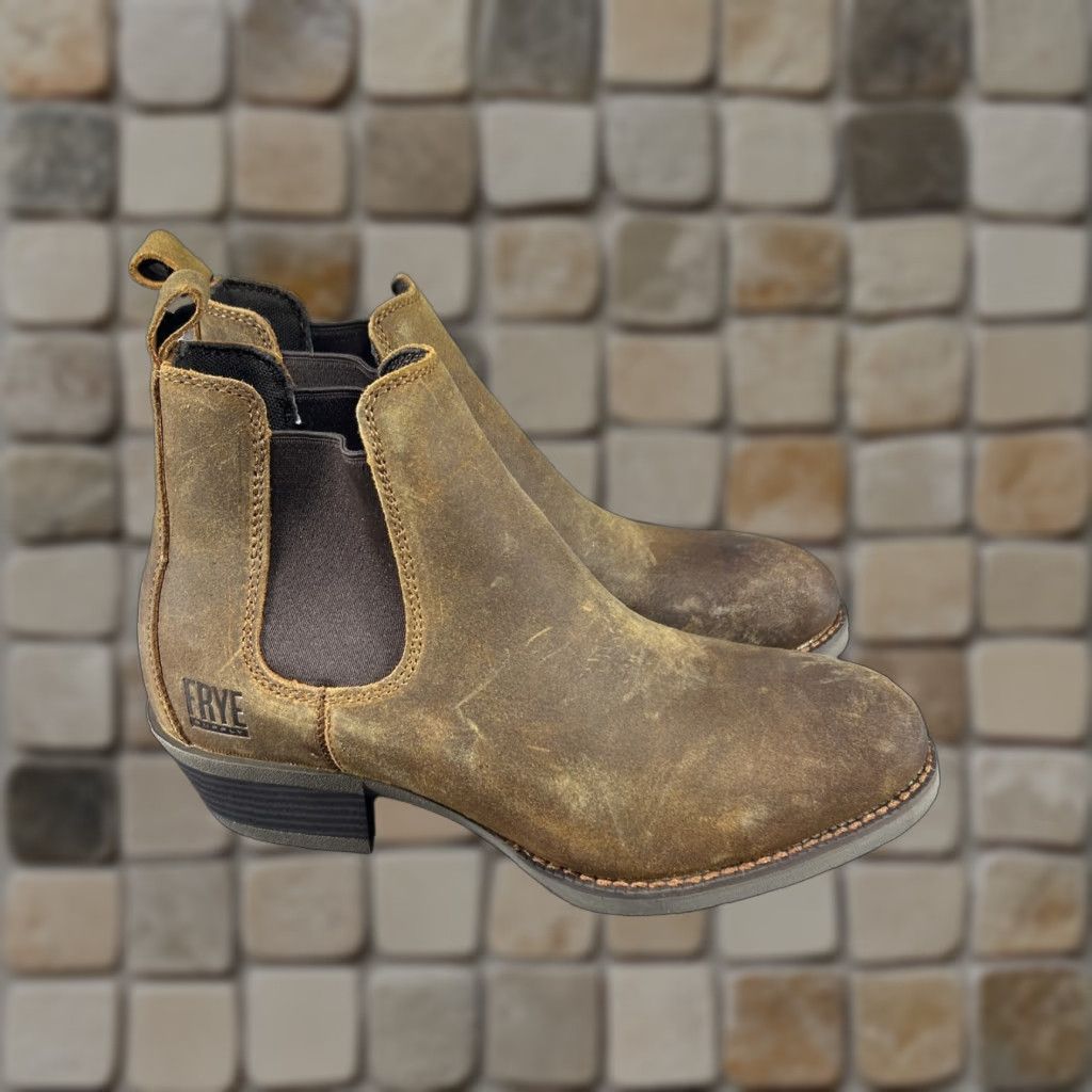 Frye Safety-Crafted Chelsea Boots Women Size M Steel Toe Work