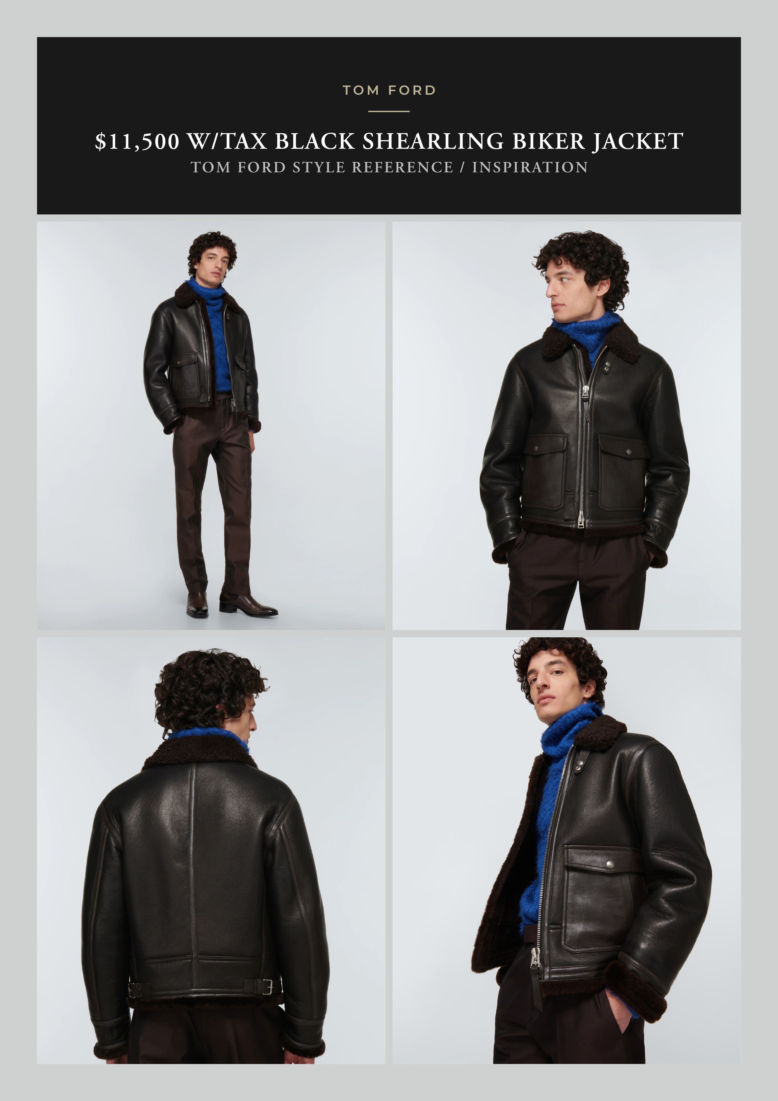 Tom Ford A Menswear Grail: Rare $11K Shearling Tailored To Perfection Size US L / EU 52-54 / 3 - 9 Thumbnail