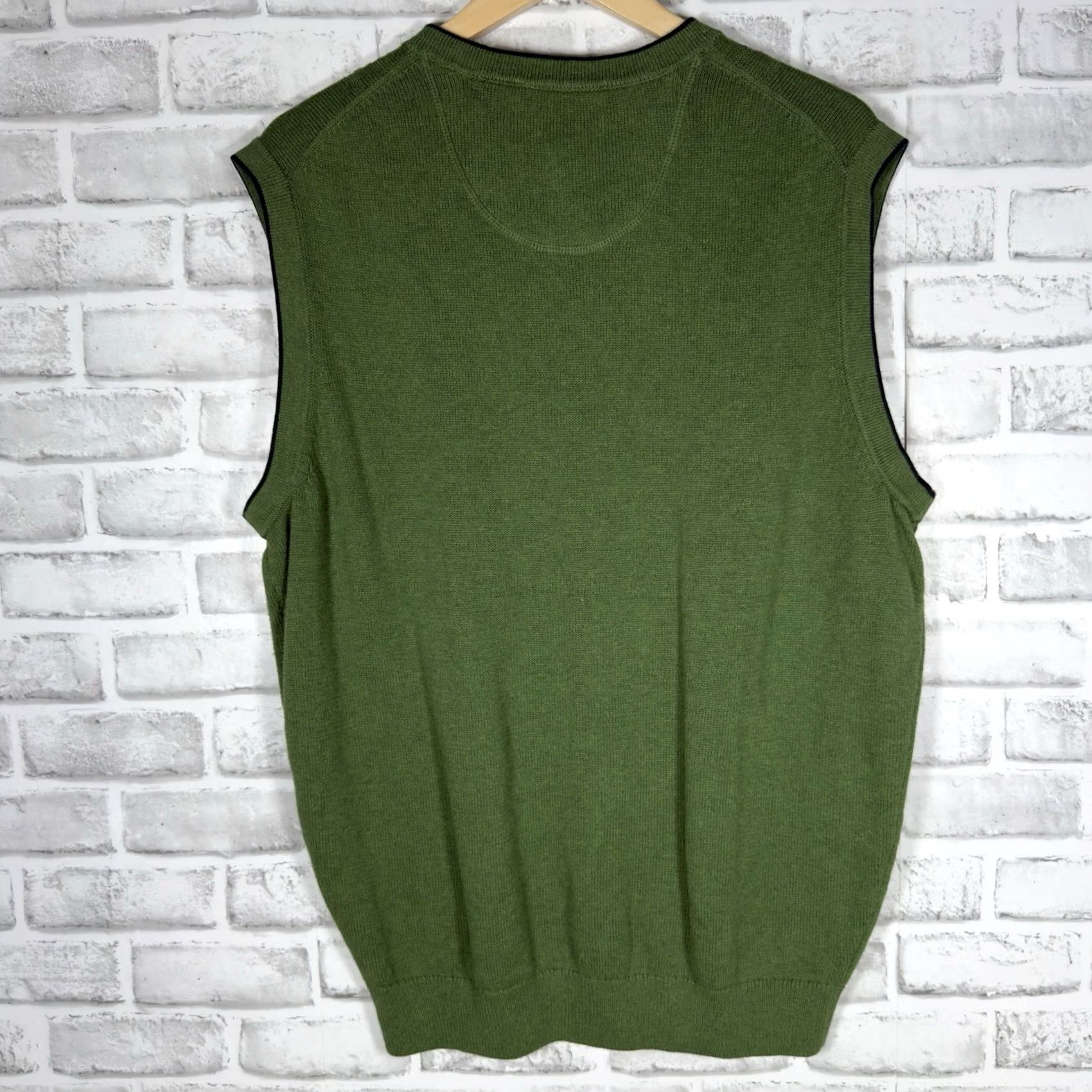 Vintage VINTAGE? NWT Cypress Links Green 100% Cotton Sweater Vest Mens Size L Size US L / EU 52-54 / 3 - 5 Thumbnail
