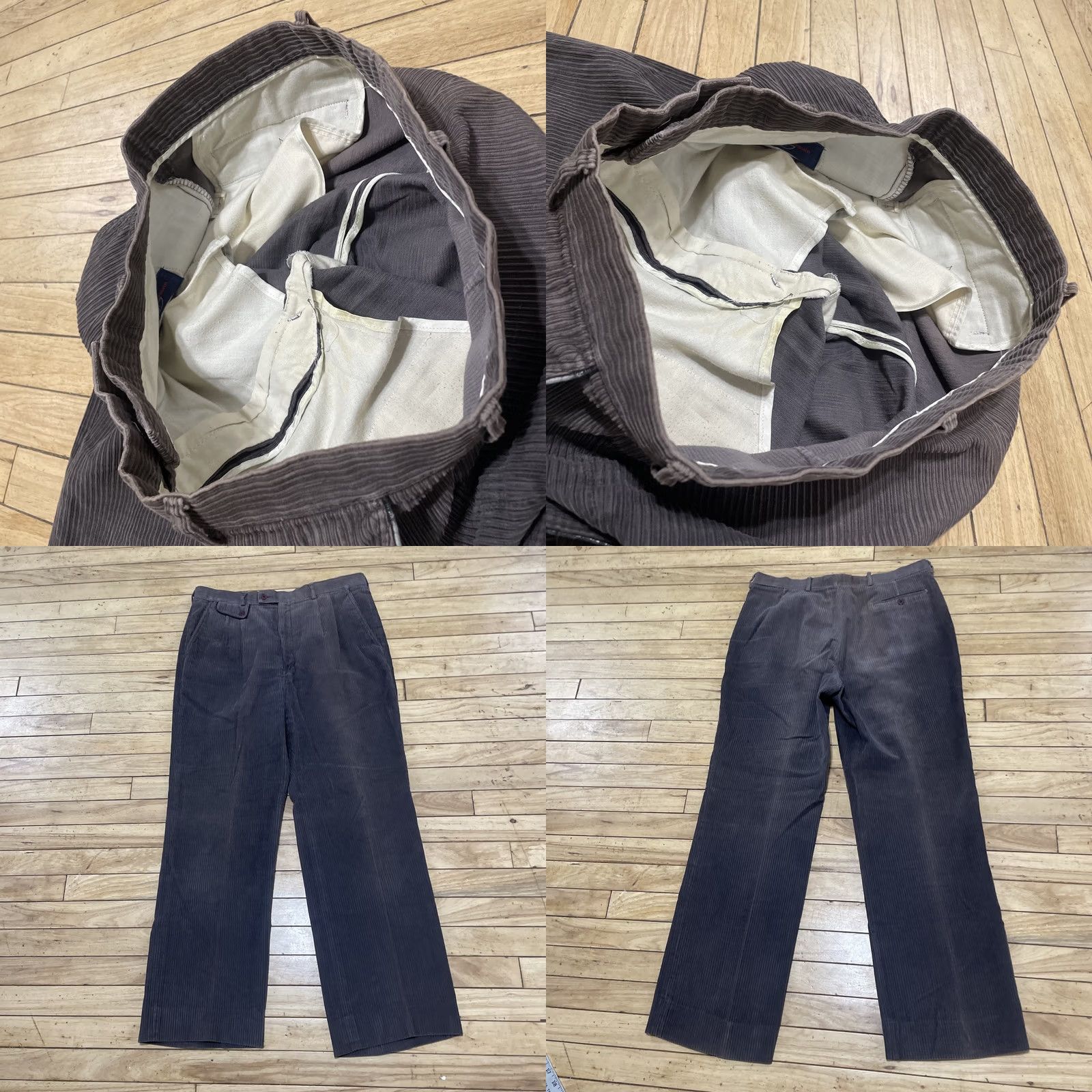 Vintage VINTAGE Jean Paul Germain Corduroy Trousers Men 36 Pleated Dark Brown 90s Grunge Casual Workwear Pants Regular Straight Crew Size US 36 / EU 52 - 9 Thumbnail