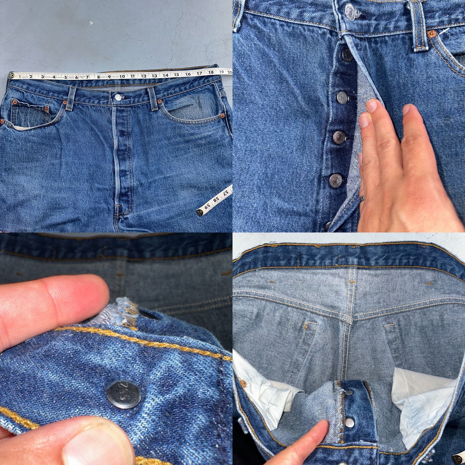 Levi's VINTAGE Levi's 501 Jeans Men 42x33 Straight Leg 80s USA Blue Light Wash Mid Rise Classic Denim Size US 42 / EU 58 - 8 Thumbnail