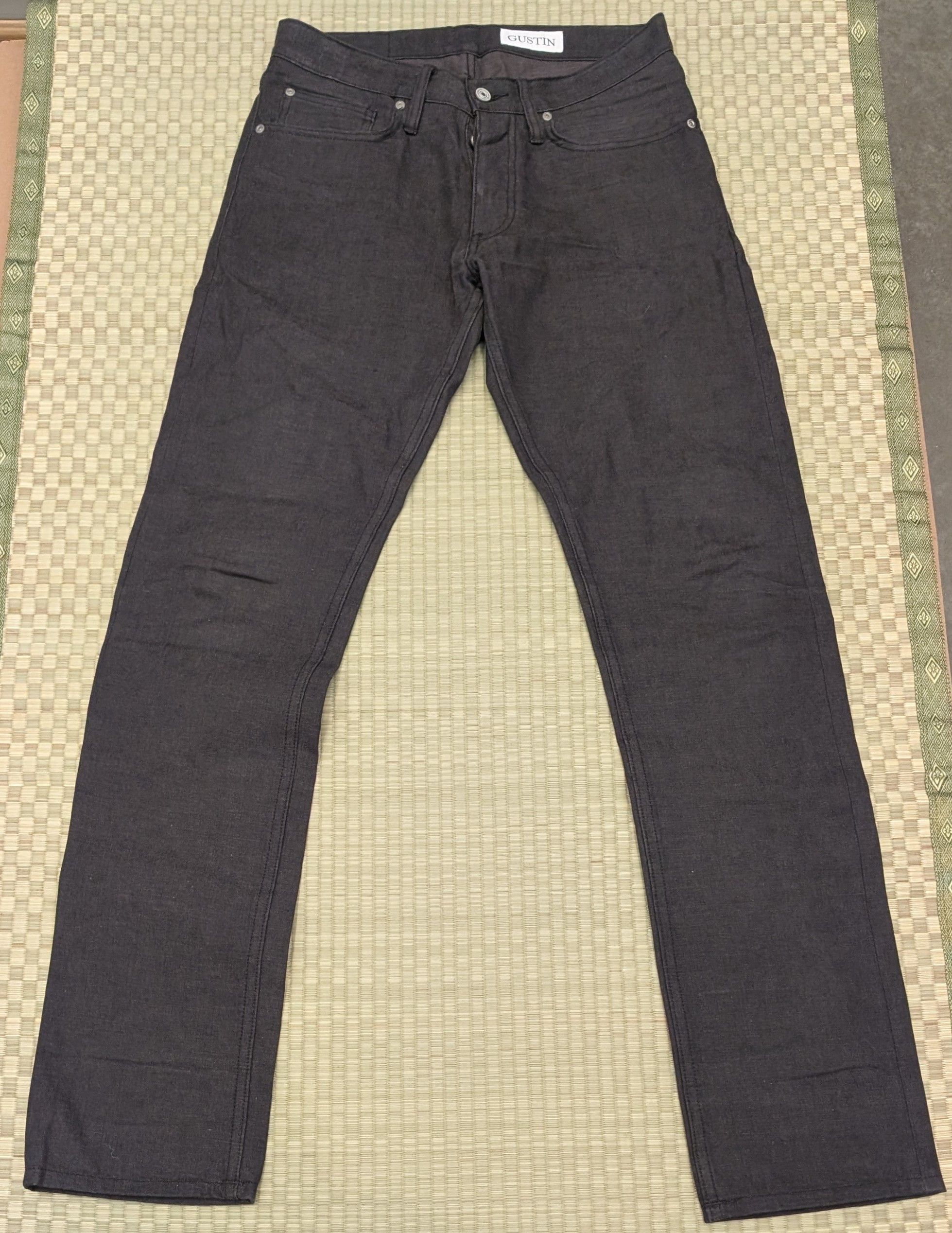 Gustin Gustin Black Selvedge Red ID Slim Denim Jeans Made in USA Size US 32 / EU 48 - 1 Thumbnail
