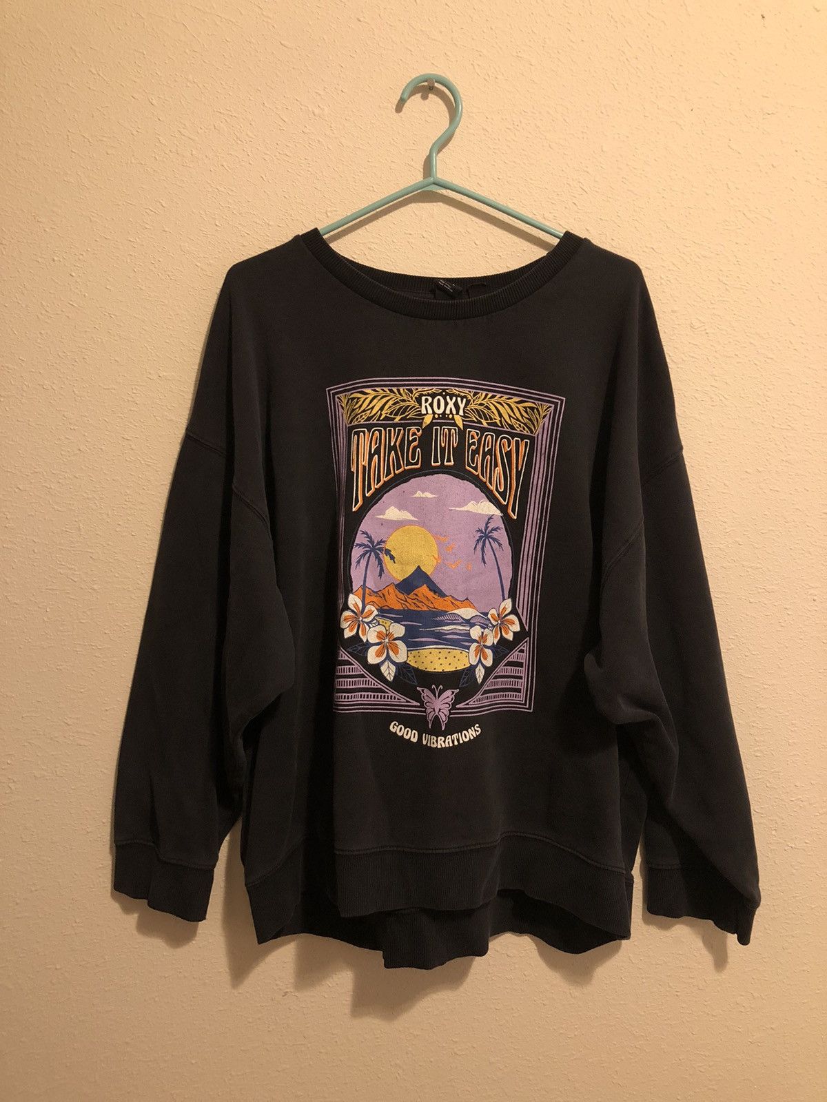 Other × Vintage Vintage Y2K Roxy Long Sleeve Sweater Sweatshirt Size US XL / EU 56 / 4 - 1 Thumbnail