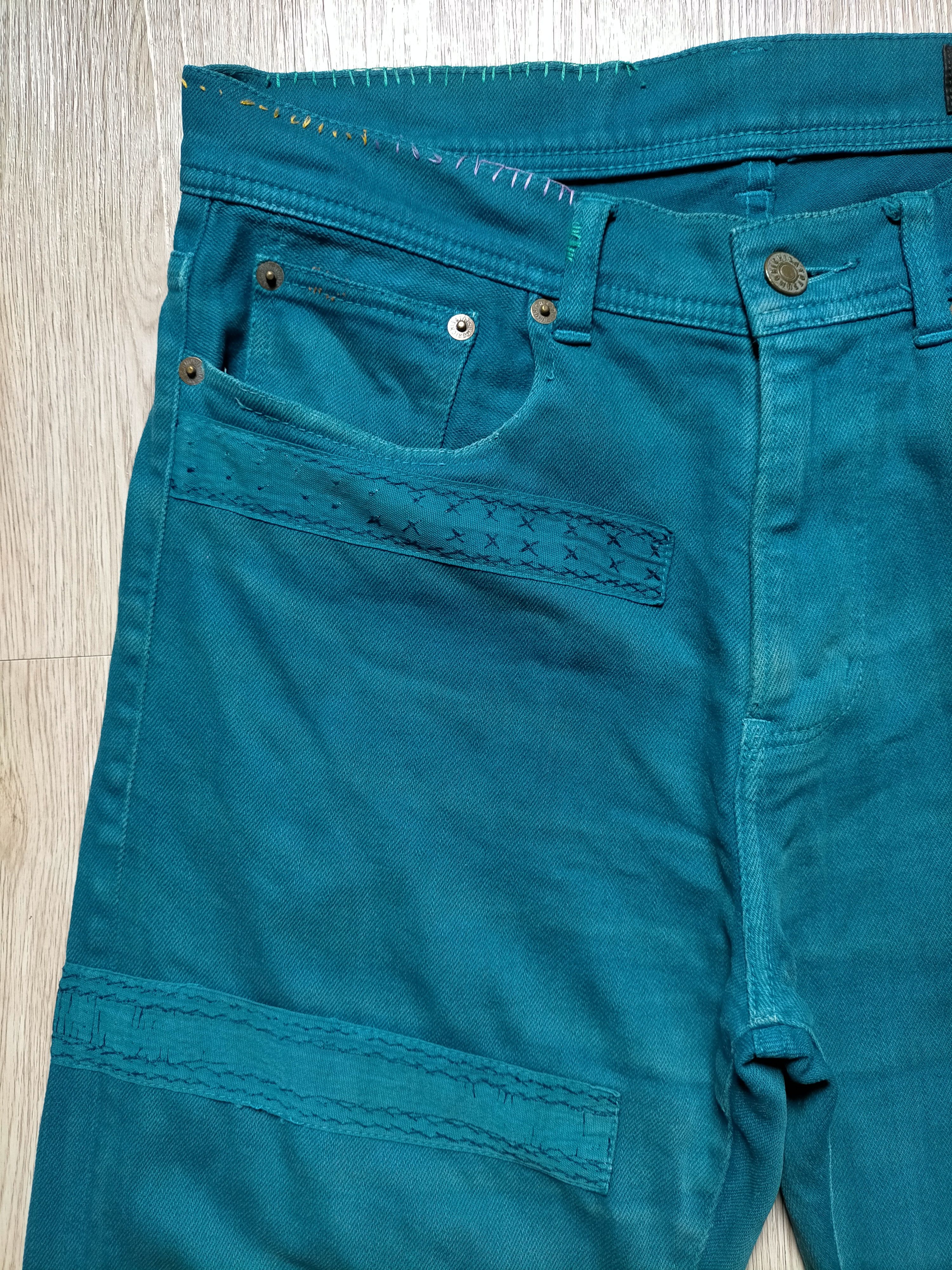 Issey Miyake × Tsumori Chisato × mercibeaucoup Tsumori Chisato Issey Miyake Patchwork Denim Pants Size US 31 - 4 Thumbnail