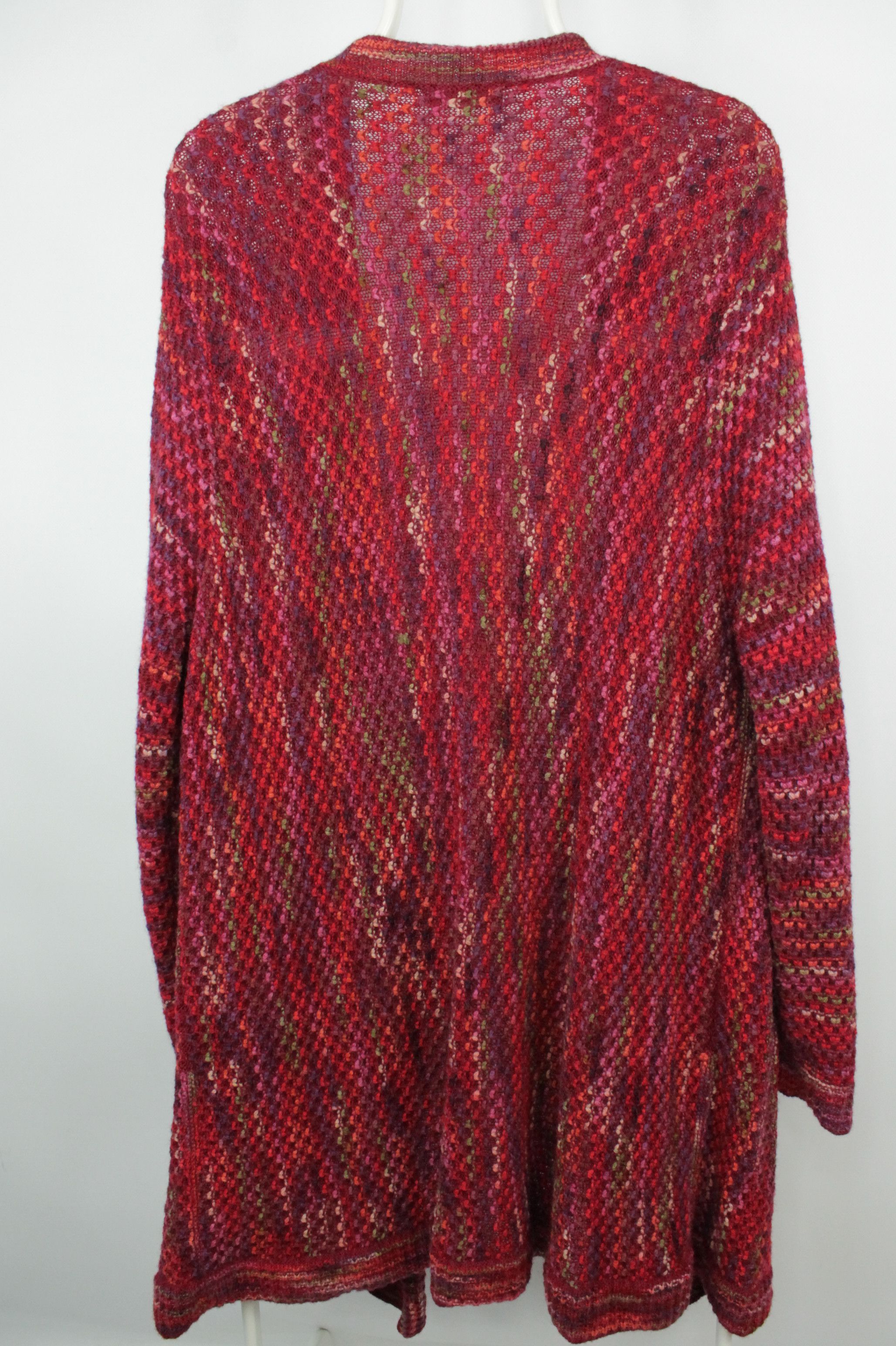 Designer × Other INKADORO Peter Hahn Knitted Alpaka Long Multicoolor Cardigan Size 3XL / US 20-22 - 4 Thumbnail