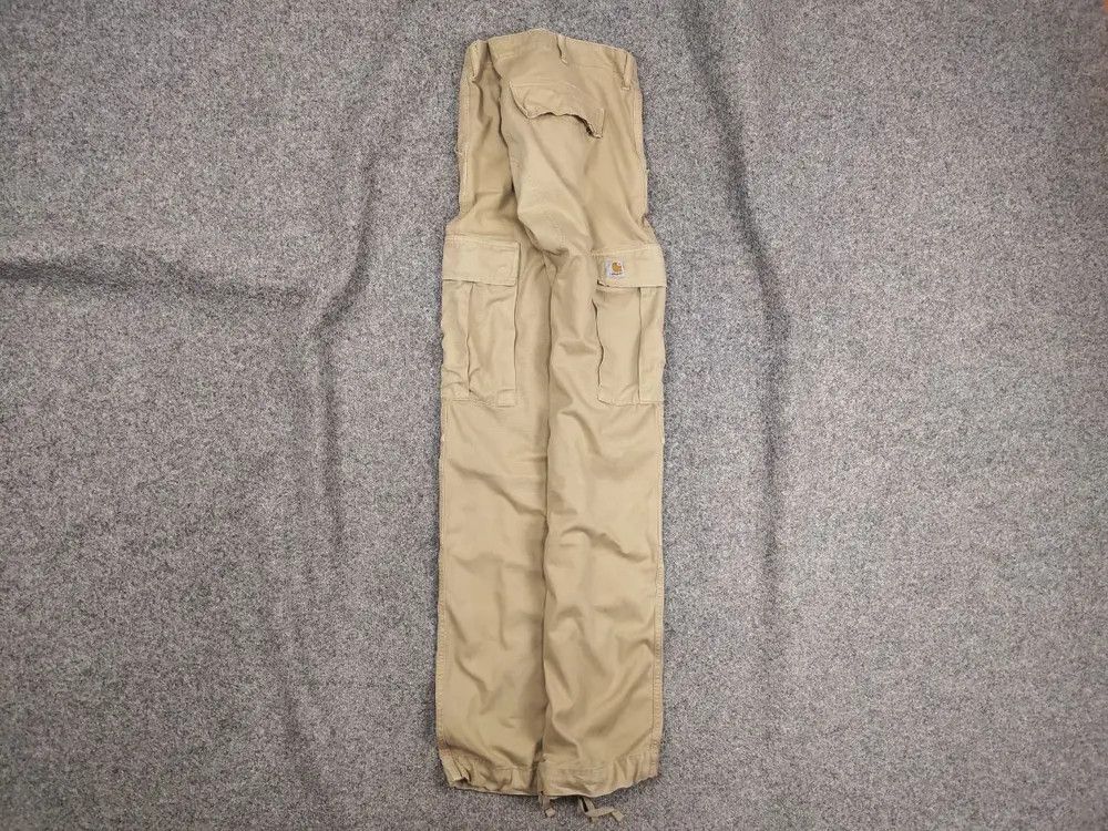 Carhartt × Vintage Vintage 90's Carhartt Beige Faded Canvas Regular Cargo Pants Size US 38 / EU 54 - 1 Thumbnail