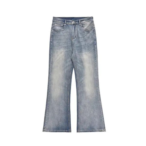 Japanese Brand Mari Washed distressed men's loose casual flared jeans Size US 34 / EU 50 - 7 Thumbnail