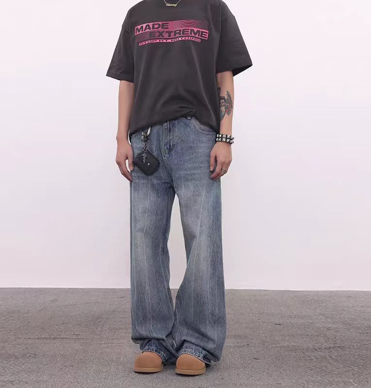 Japanese Brand × Jean baggy vintage washed casual jeans Size US 34 / EU 50 - 3 Thumbnail