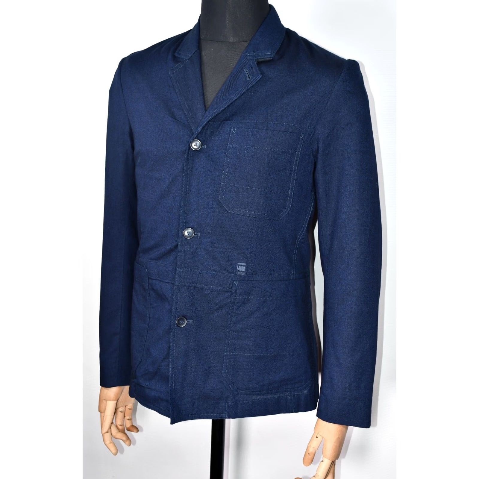 G-Star G-Star Shattor Omega Blazer LT WT Ink Denim Jacket Mens M 50 Blue Cotton Blazer Mens XL? Size US M / EU 48-50 / 2 - 4 Thumbnail