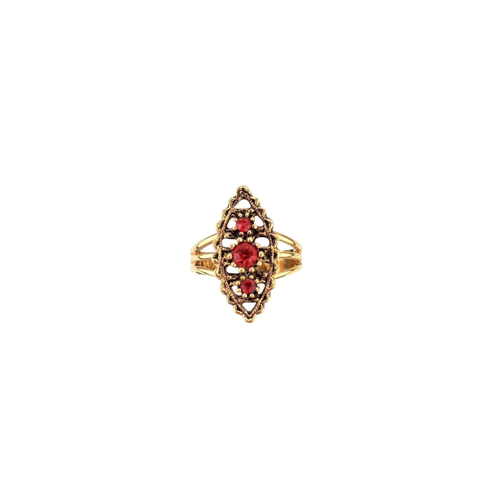 Other Vintage Sarah Coventry Gold-Tone Marquise Ring Rhinestones Size ONE SIZE - 1 Thumbnail