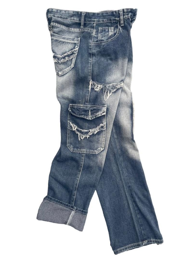Japanese Brand Japanese Brand Denim Cargo Pant Style Size US 30 / EU 46 - 6 Thumbnail