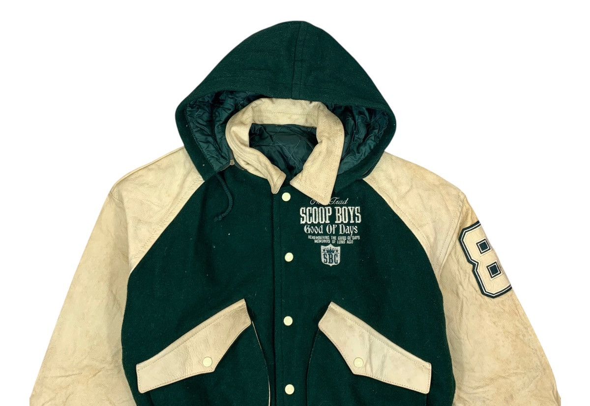Other VINTAGE SCOOP BOYS VARSITY LEATHER BOMBER JACKET HOODIE Size US M / EU 48-50 / 2 - 3 Thumbnail
