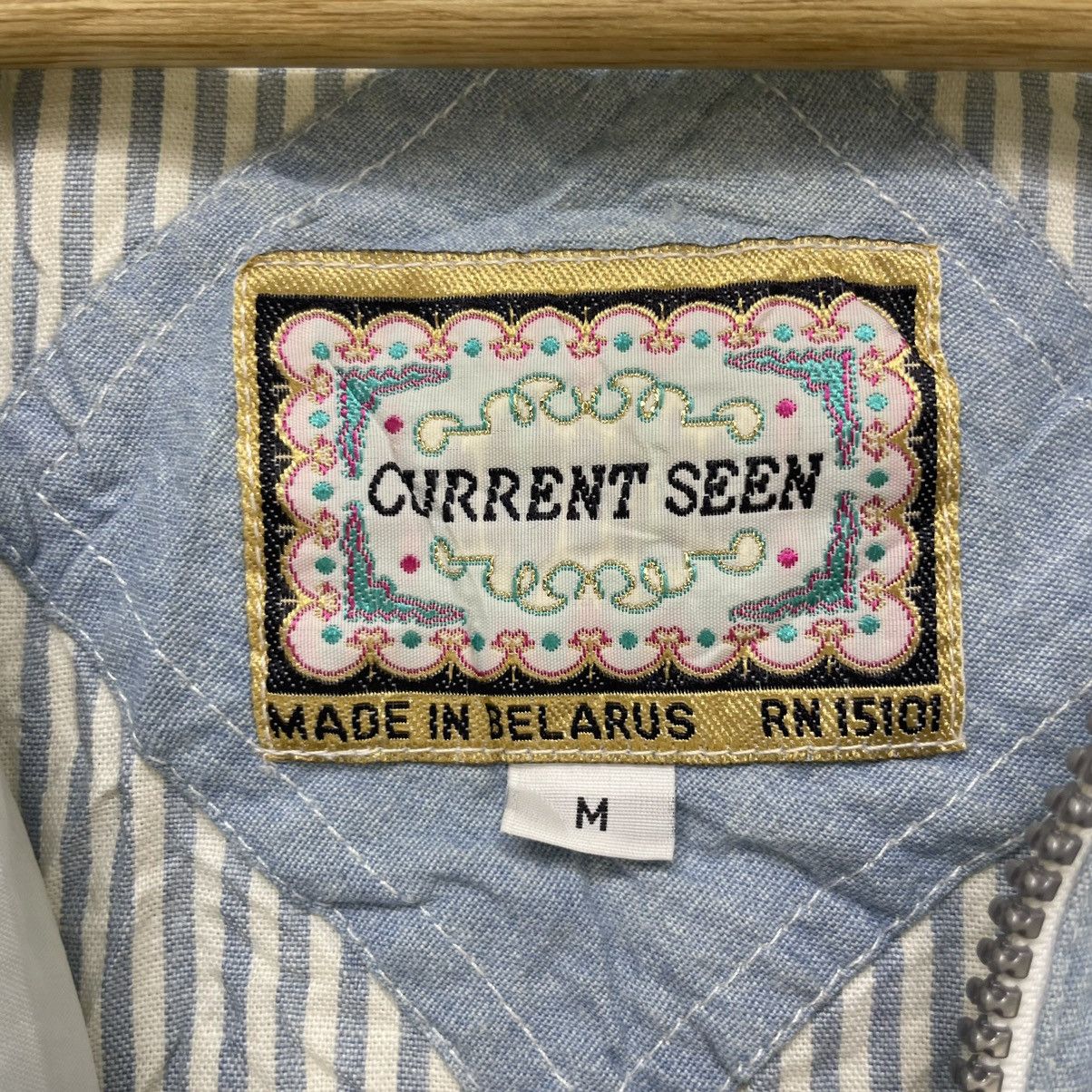 Current/Elliot Vintage Current Seen Bomber Pacthwork Style Jacket Size US M / EU 48-50 / 2 - 11 Thumbnail