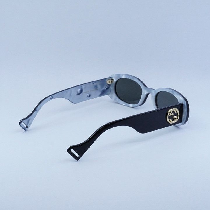 Gucci Gucci GG0517S 001 Sunglasses Black Oval Frame, Grey Lenses Size ONE SIZE - 11 Thumbnail