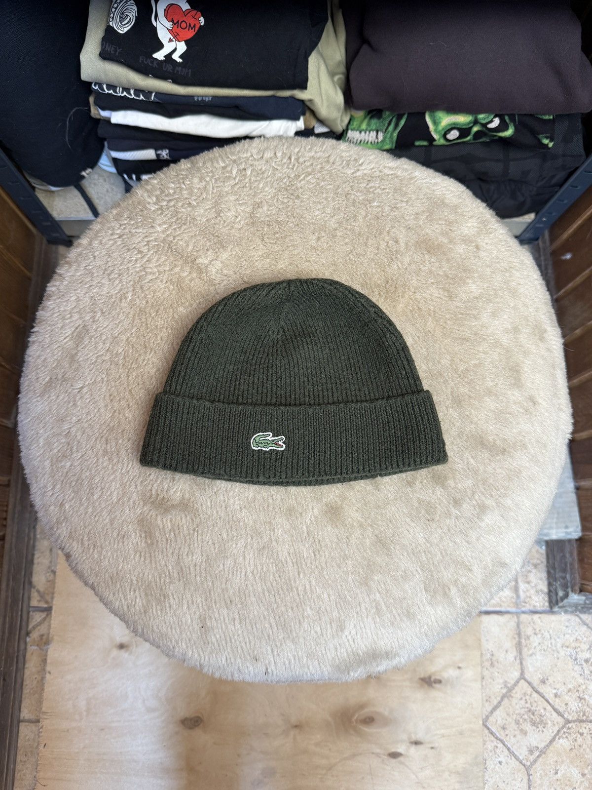 Lacoste Vintage Lacoste Beanie Hat Made in France Size ONE SIZE - 1 Thumbnail