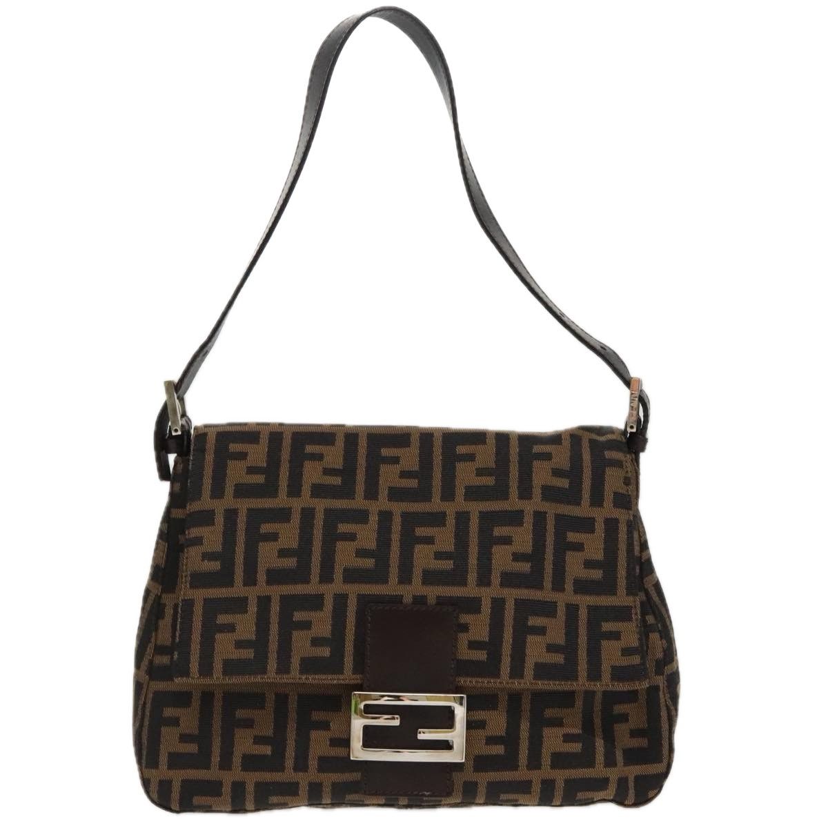 Fendi Mamma Baguette Brown Canvas Shoulder Bag (Pre-Owned) Size ONE SIZE - 1 Thumbnail