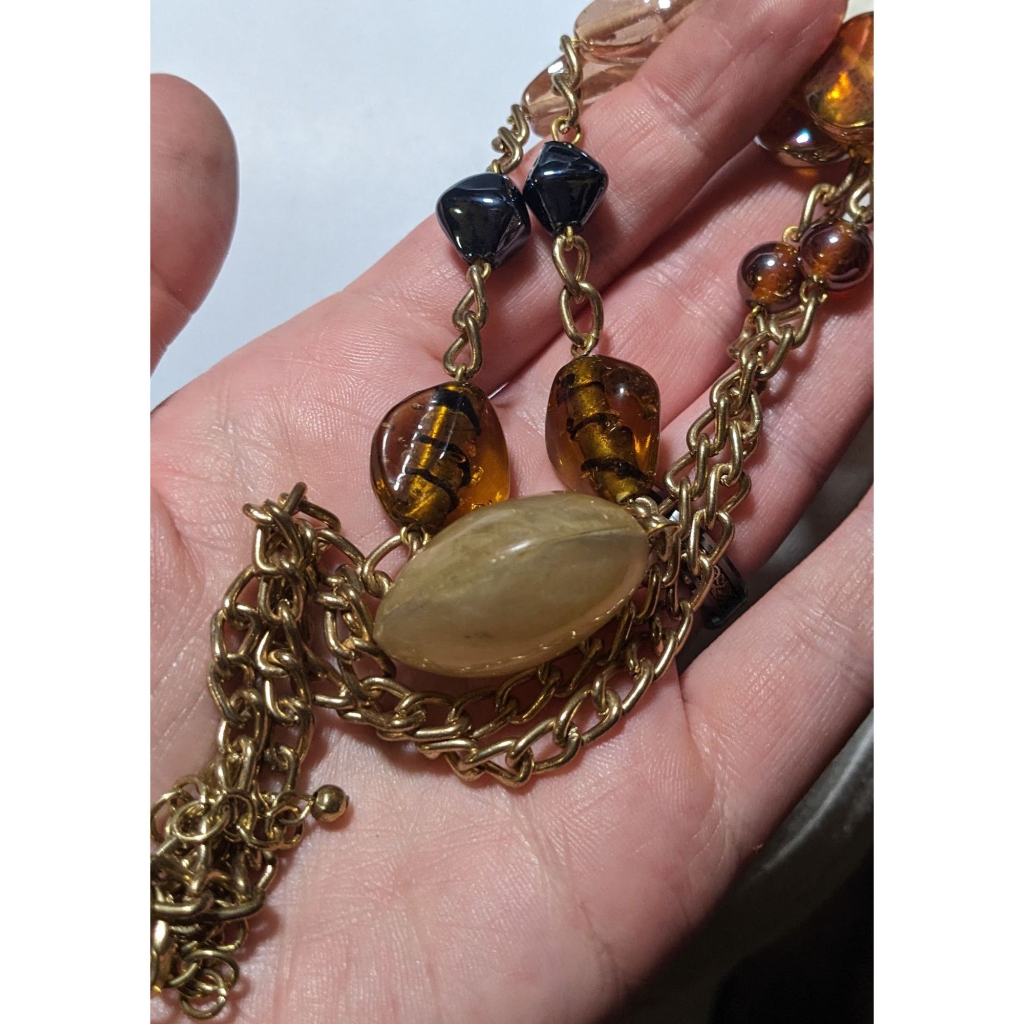 Other Rainbow Glass Beaded Statement Necklace Size ONE SIZE - 7 Thumbnail