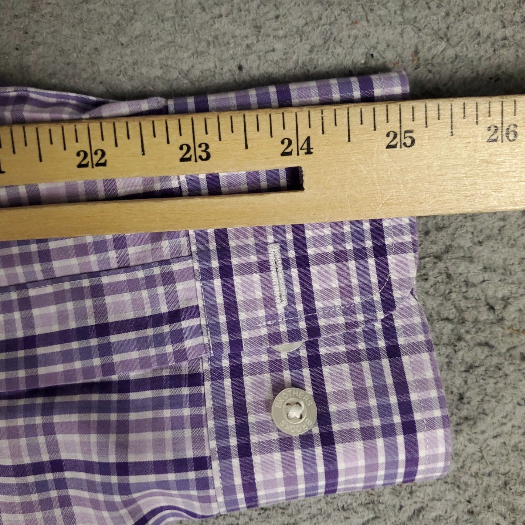 Brooks Brothers Brooks Brothers Shirt Mens Medium Purple Plaid Button-Up Long Sleeve Casual Classic Preppy Size US M / EU 48-50 / 2 - 6 Thumbnail