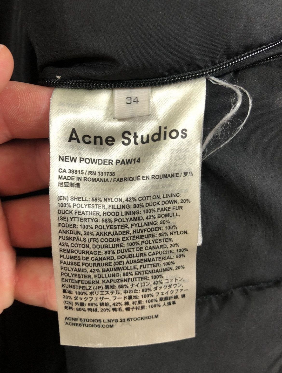 Acne Studios Acne Studios New Powder Parka - Black Size S / US 4 / IT 40 - 7 Thumbnail