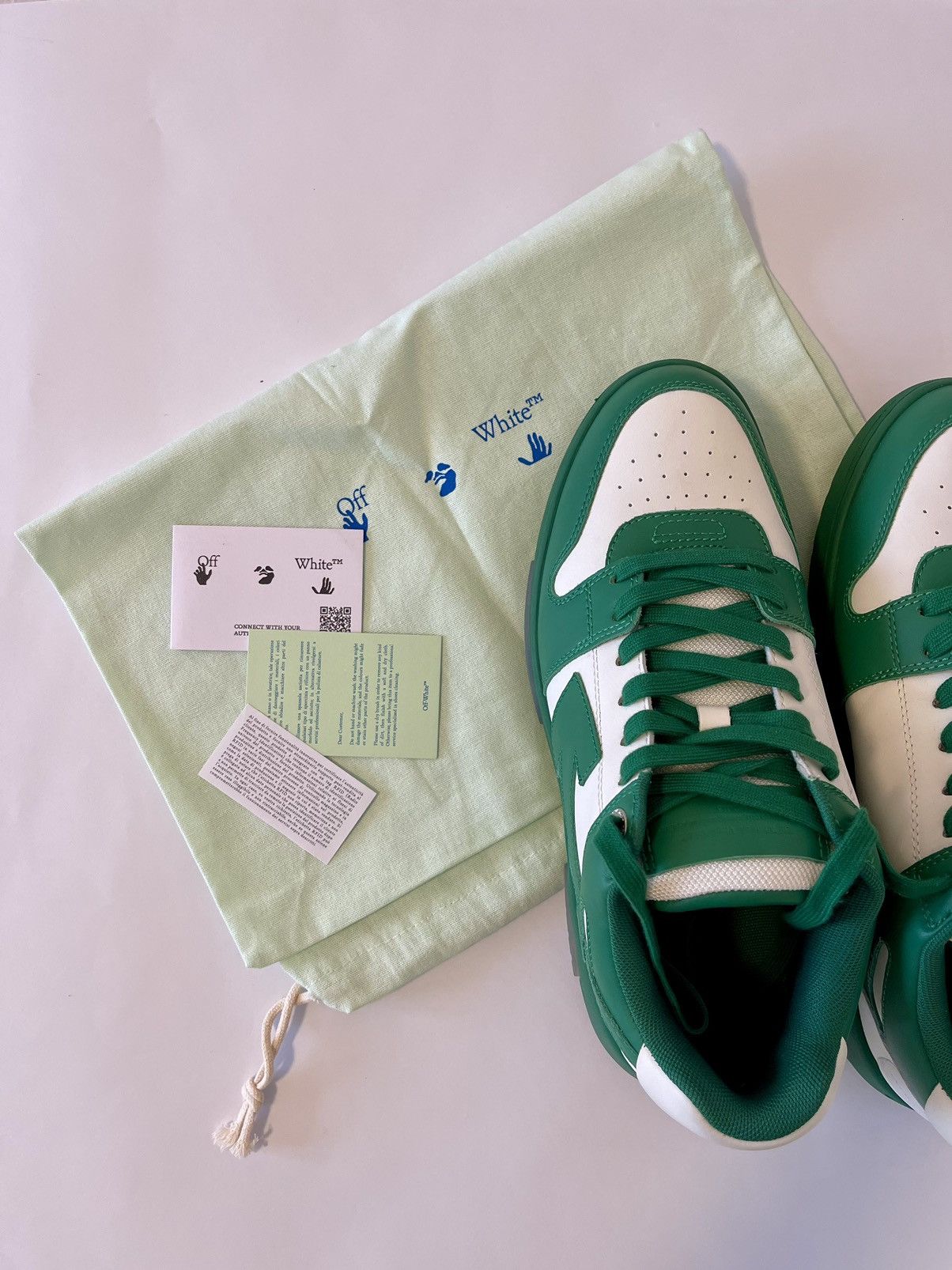 Off-White OFF-WHITE Out of Office Low Top Green Dirty White Size US 9 / EU 42 - 8 Thumbnail