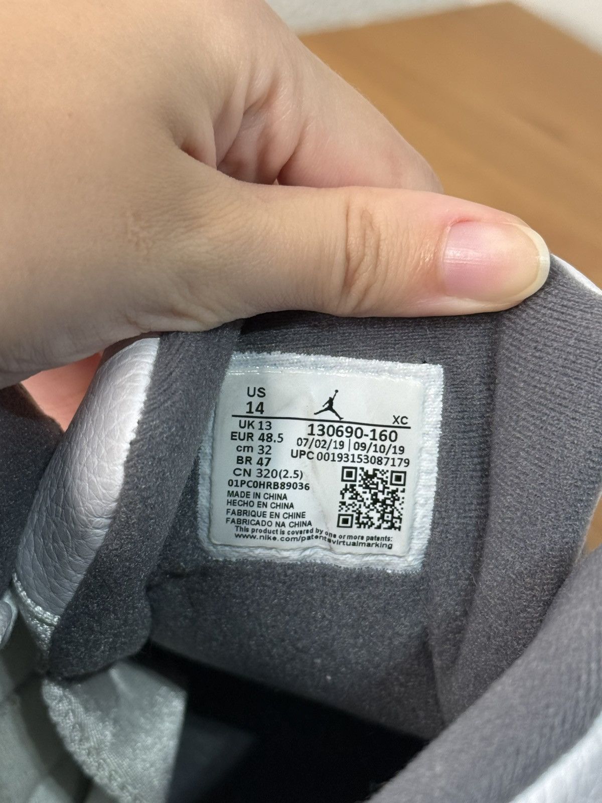 Jordan Brand × Nike Nike Air Jordan 12 Retro White Dark Grey Size US 14 / EU 47 - 6 Thumbnail