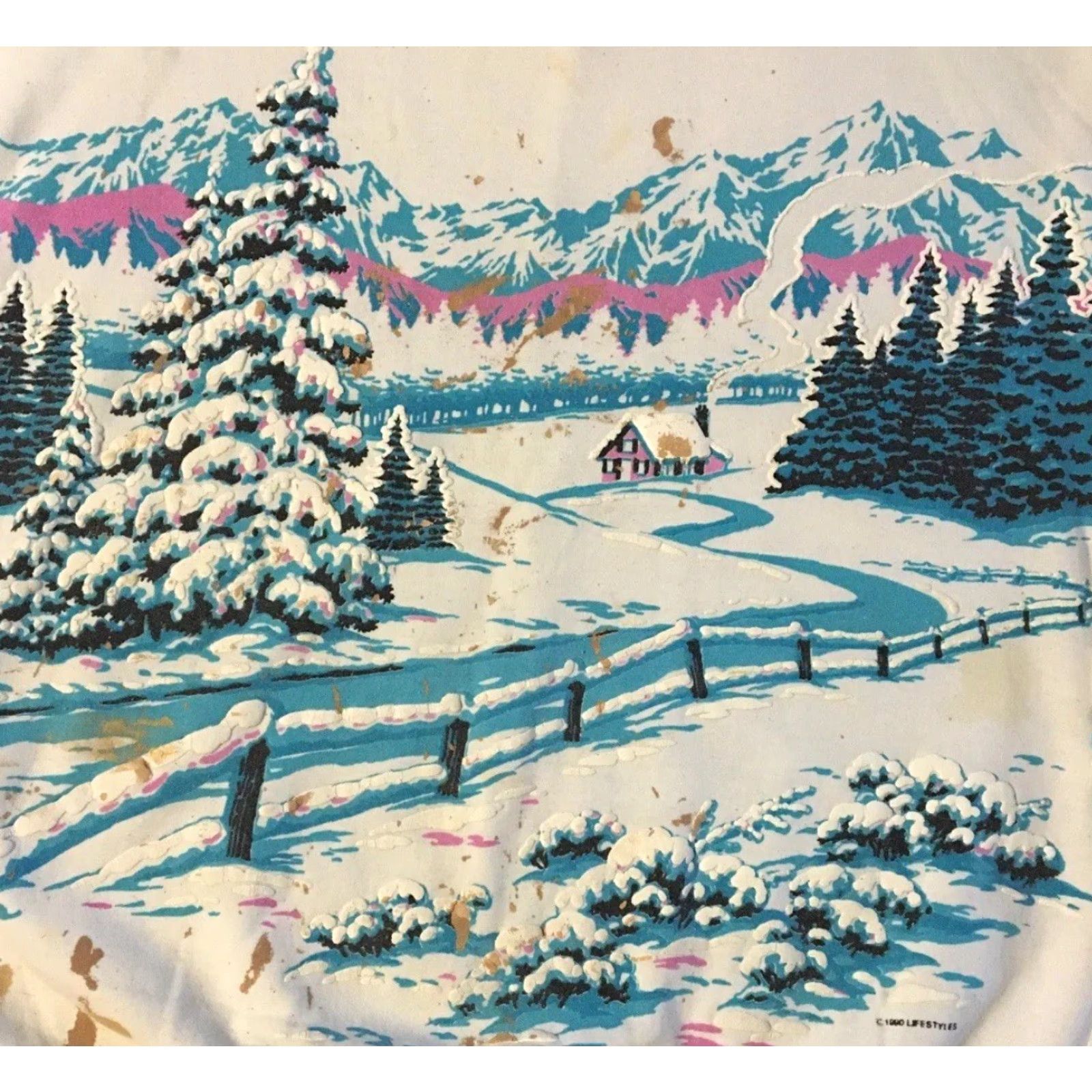 Vintage VINTAGE 90s Snow Mountain Faded Distressed AOP Puff Print Boxy Fit Sweatshirt White M Hoodie Mens US All Over Print Snowboard Grunge Ski Art Size US M / EU 48-50 / 2 - 3 Thumbnail