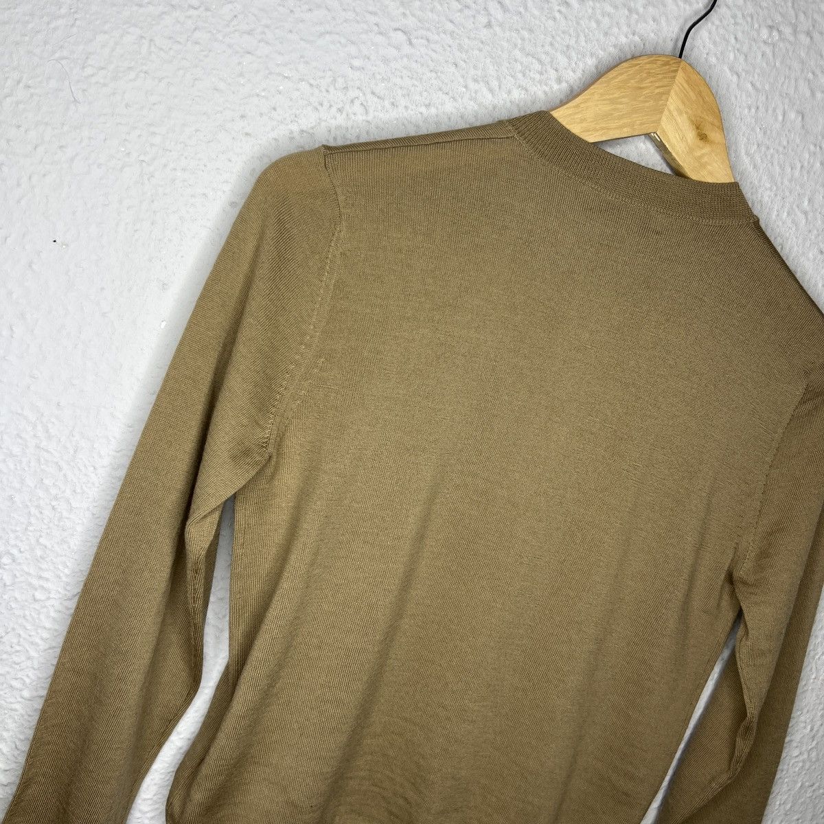 Burberry × Designer Burberry Cardigan Sweater Jumper Wool Knit Beige Brown Size XS / US 0-2 / IT 36-38 - 9 Thumbnail