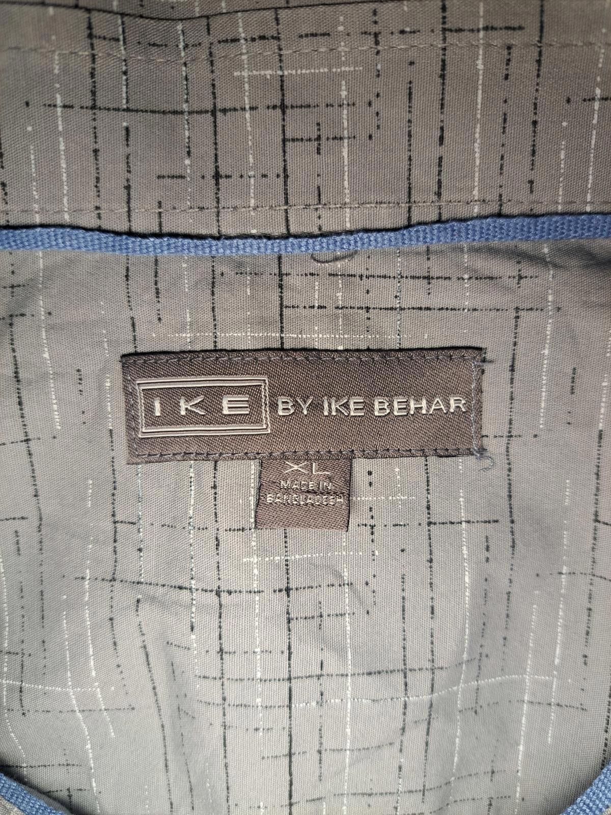 Ike Behar Ike Behar Dress Shirt Mens XL Gray Cotton Abstract Pattern Size 44R - 2 Thumbnail