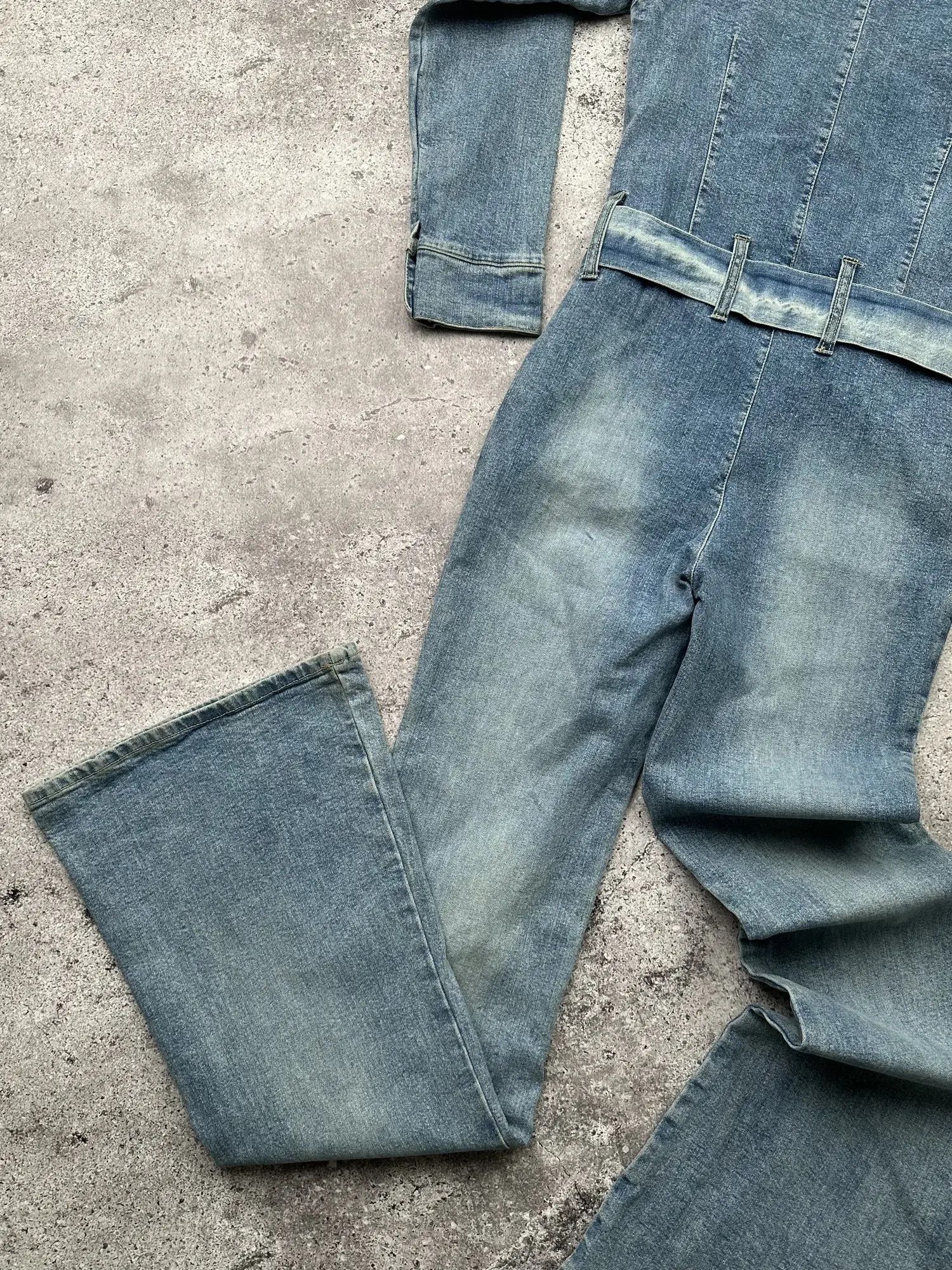 Vintage Vintage Denim Flare Faded Overalls C574(V338) Size 27" / US 4 / IT 40 - 9 Thumbnail