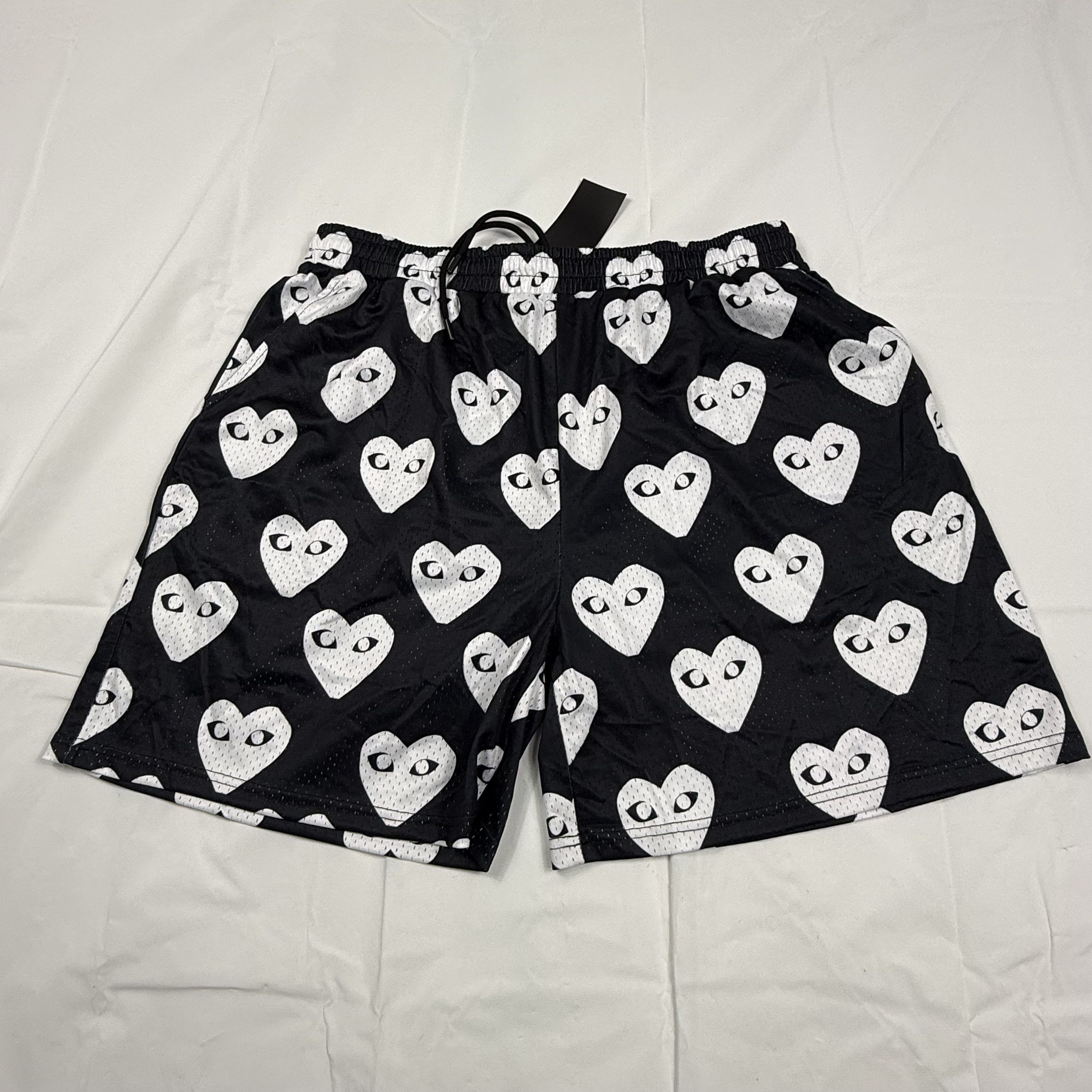 Other OB Heart Graphic Mesh Athletic Shorts Black White XXL Size US 40 / EU 56 - 1 Thumbnail