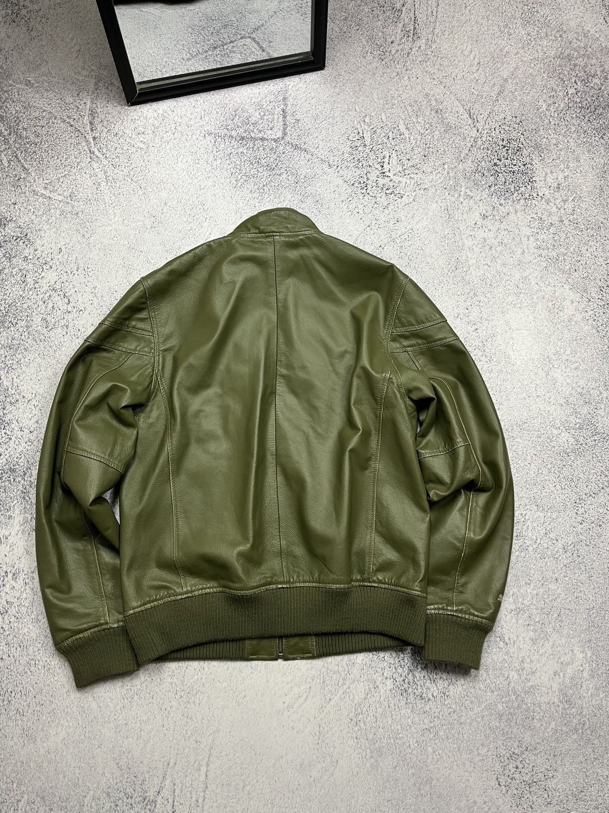 Puma Puma Green Leather Jacket Motorcycle Avant Garde Hype Rare Size US S / EU 44-46 / 1 - 12 Thumbnail