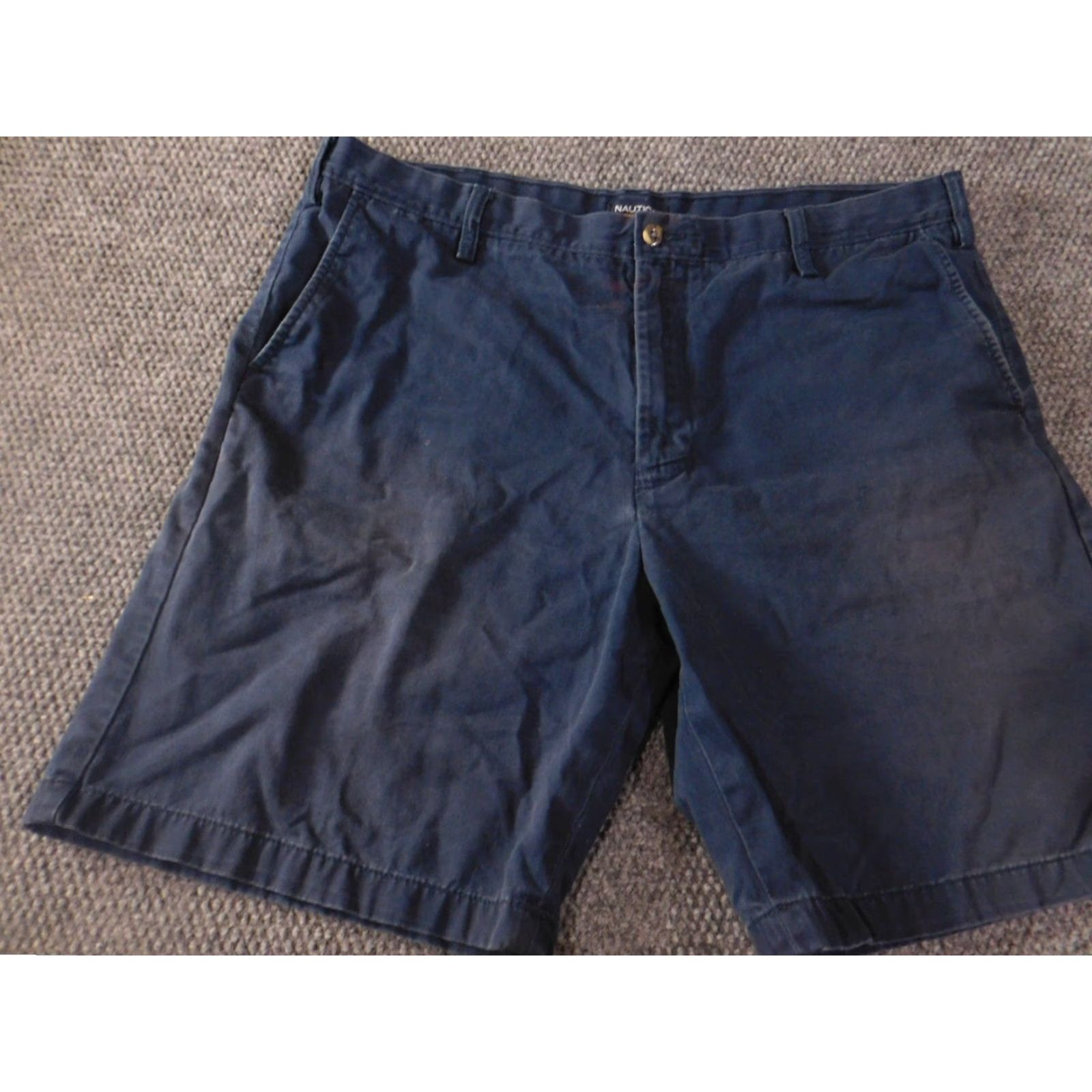 Nautica Nautica Shorts 40W Men Regular Classic Chino Blue Cotton Zipper Front Flat Front Lightweight Casual Size US 40 / EU 56 - 3 Thumbnail