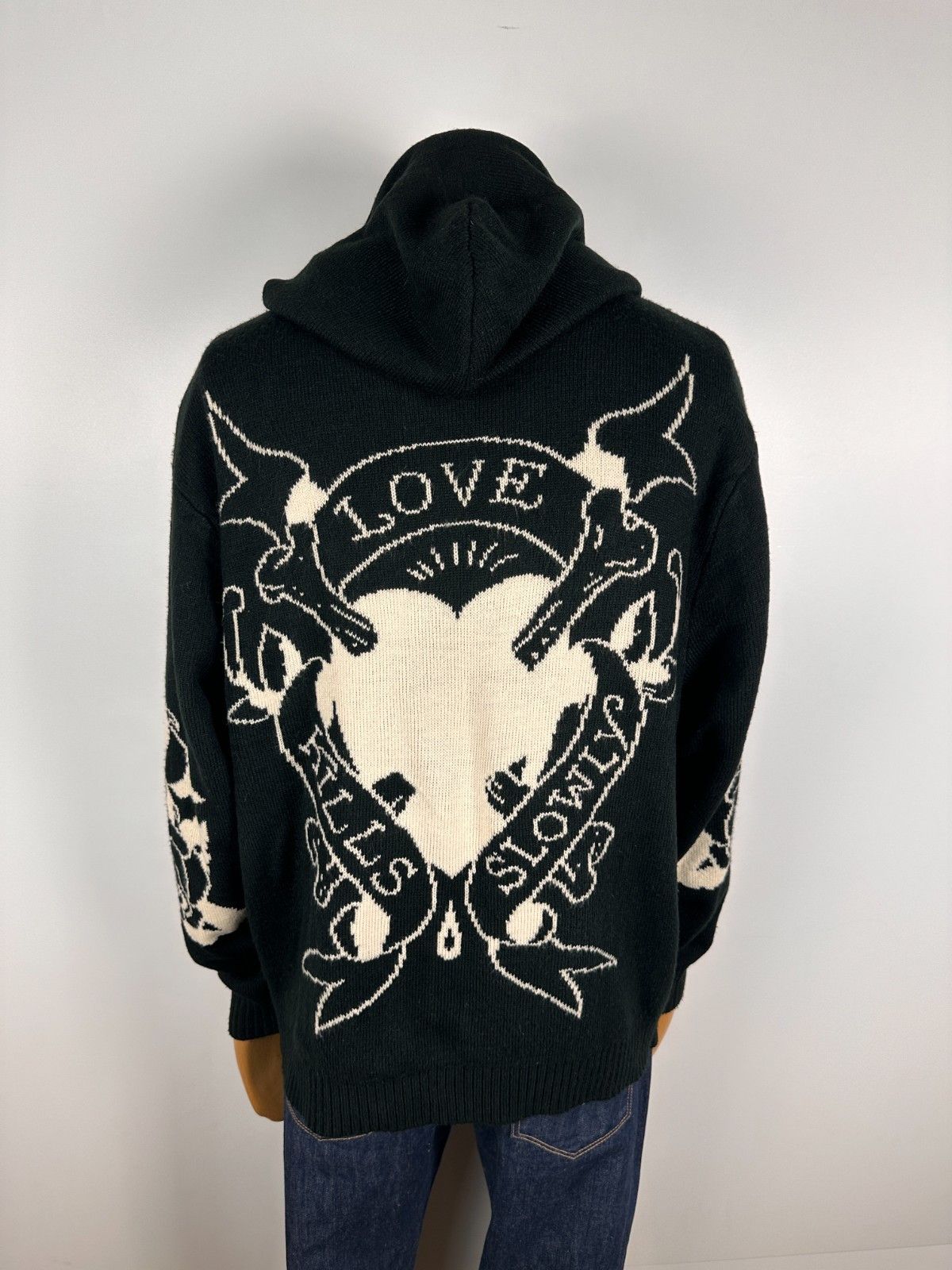 Ed Hardy Ed Hardy Knitted Love Kills Zip Through Hoodie Mens Size M Size US M / EU 48-50 / 2 - 5 Thumbnail