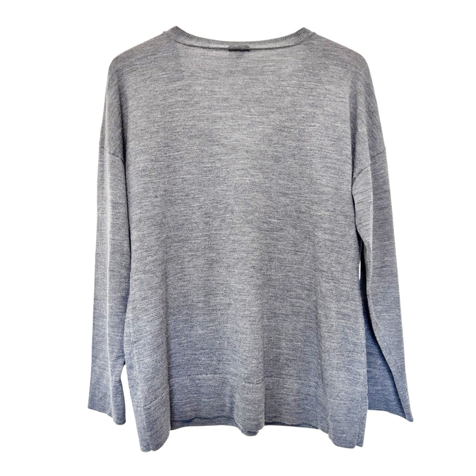 Other J. Jill Gray Italian Merino Wool V Neck Sweater Sz XL Size XL / US 12-14 / IT 48-50 - 4 Thumbnail