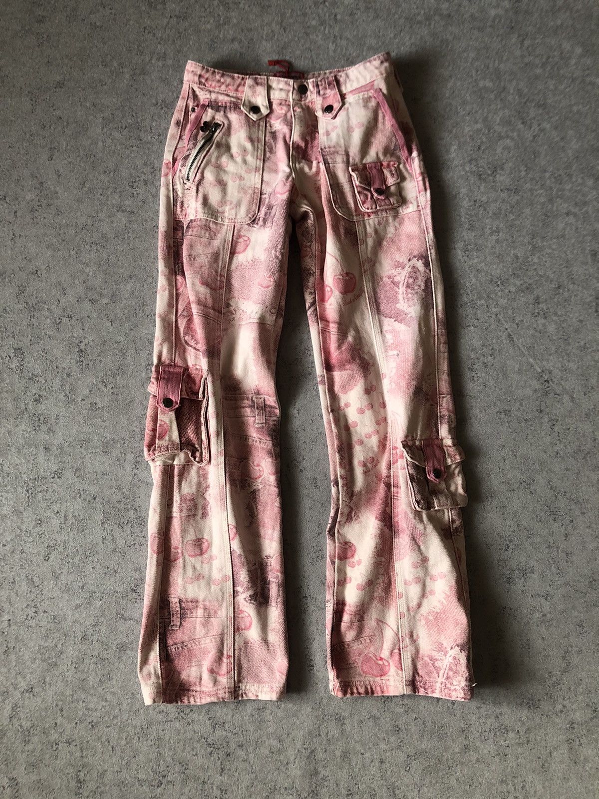 Jaded London × Japanese Brand JADED LONDON PINK Y2K STYLE DENIM MULTIPOCKET CARGO Size 25" / US 0 / IT 36 - 1 Thumbnail