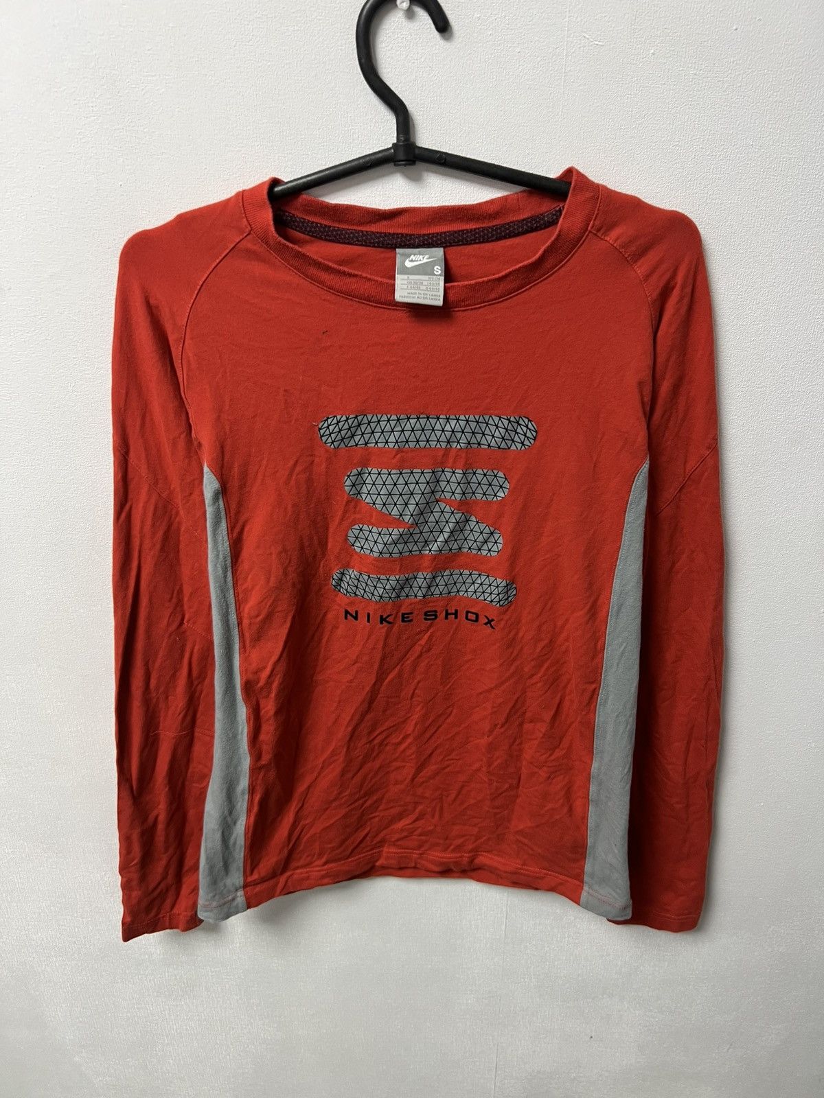 Nike Nike Shox Vintage Long Sleeve White Big Logo Drill Size US S / EU 44-46 / 1 - 2 Thumbnail