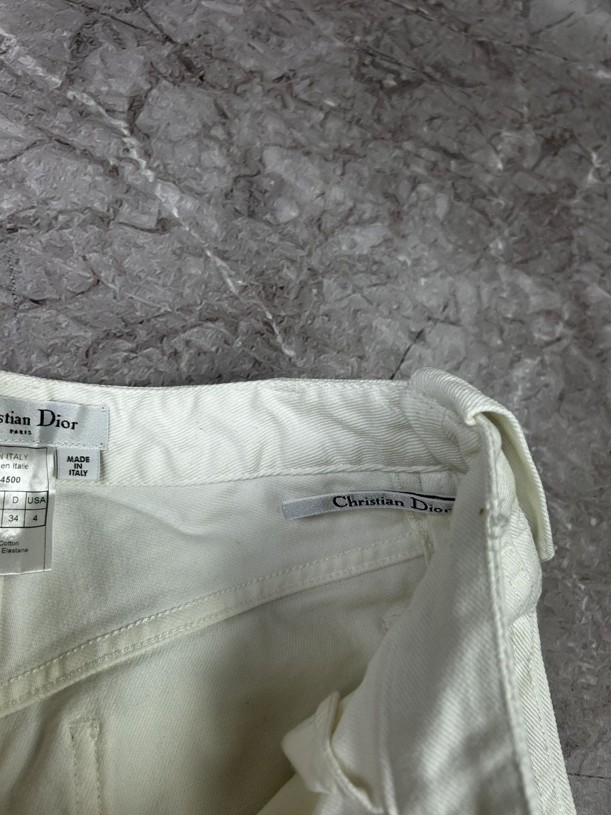 Christian Dior Monsieur × Dior Christian Dior Boutique White Cotton Pants Made In Italy Size 27" / US 4 / IT 40 - 10 Thumbnail
