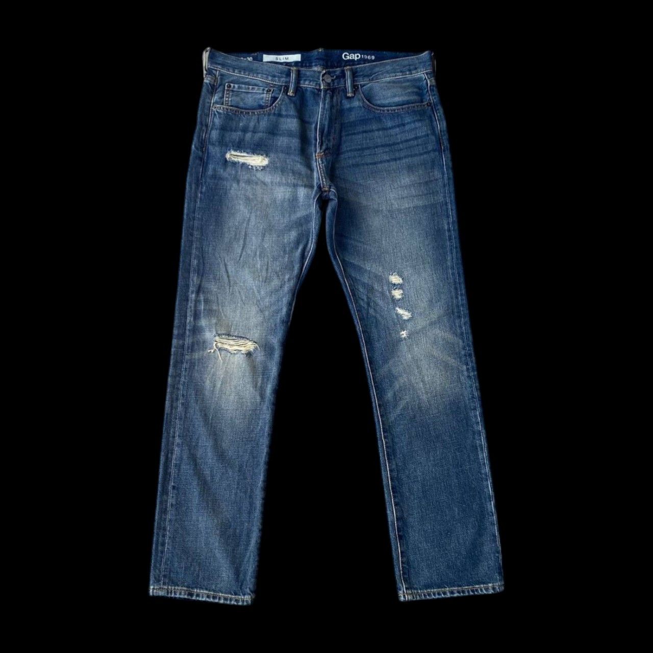 Gap VINTAGE Y2K GAP DISTRESSED GRUNGE DENIM Size US 33 - 1 Thumbnail
