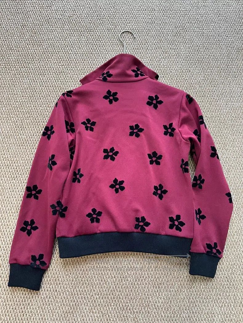 Comme des Garcons Comme Des Garcons Burgundy velvet flower zipper coat Size M / US 6-8 / IT 42-44 - 7 Thumbnail