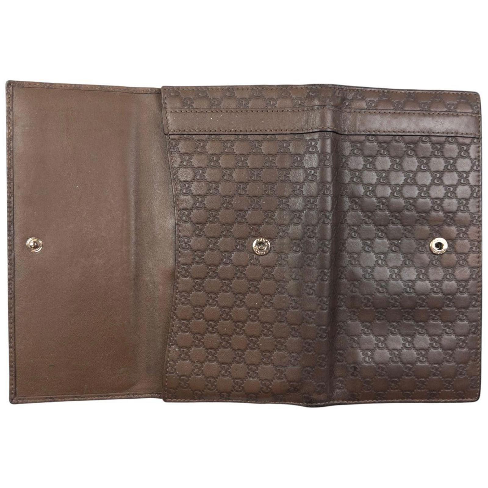 Gucci Vintage Gucci Embossed Monogram Leather Purse Size ONE SIZE - 4 Thumbnail