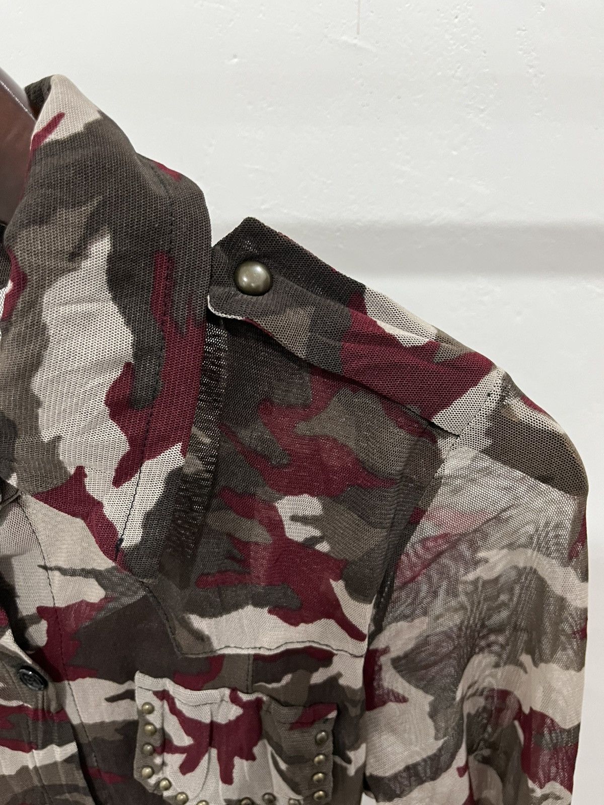 If Six Was Nine × Japanese Brand × Le Grande Bleu (L.G.B.) Over girl camo mesh shirt ifsixwasnine lgb styled Size S / US 4 / IT 40 - 7 Thumbnail