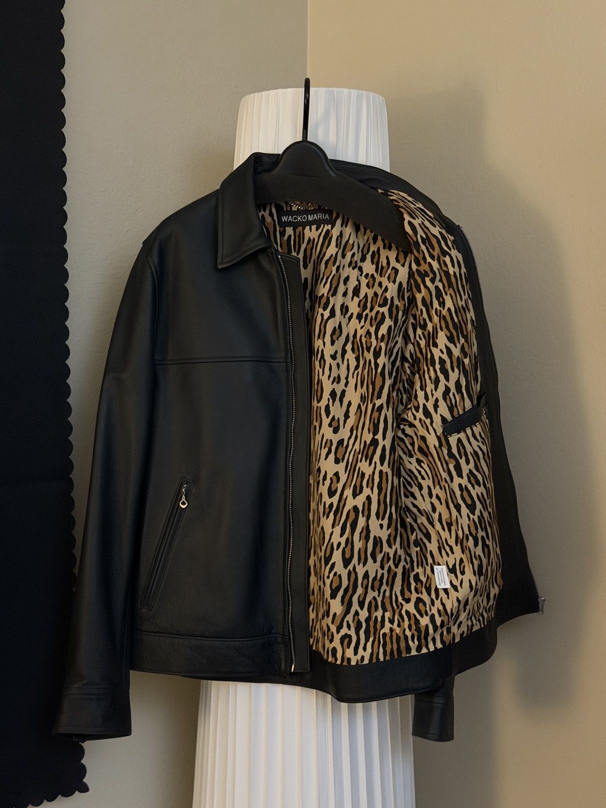 Wacko Maria Wacko Maria DARK BLUE LEATHER SINGLE RIDERS JACKET Size US L / EU 52-54 / 3 - 3 Thumbnail