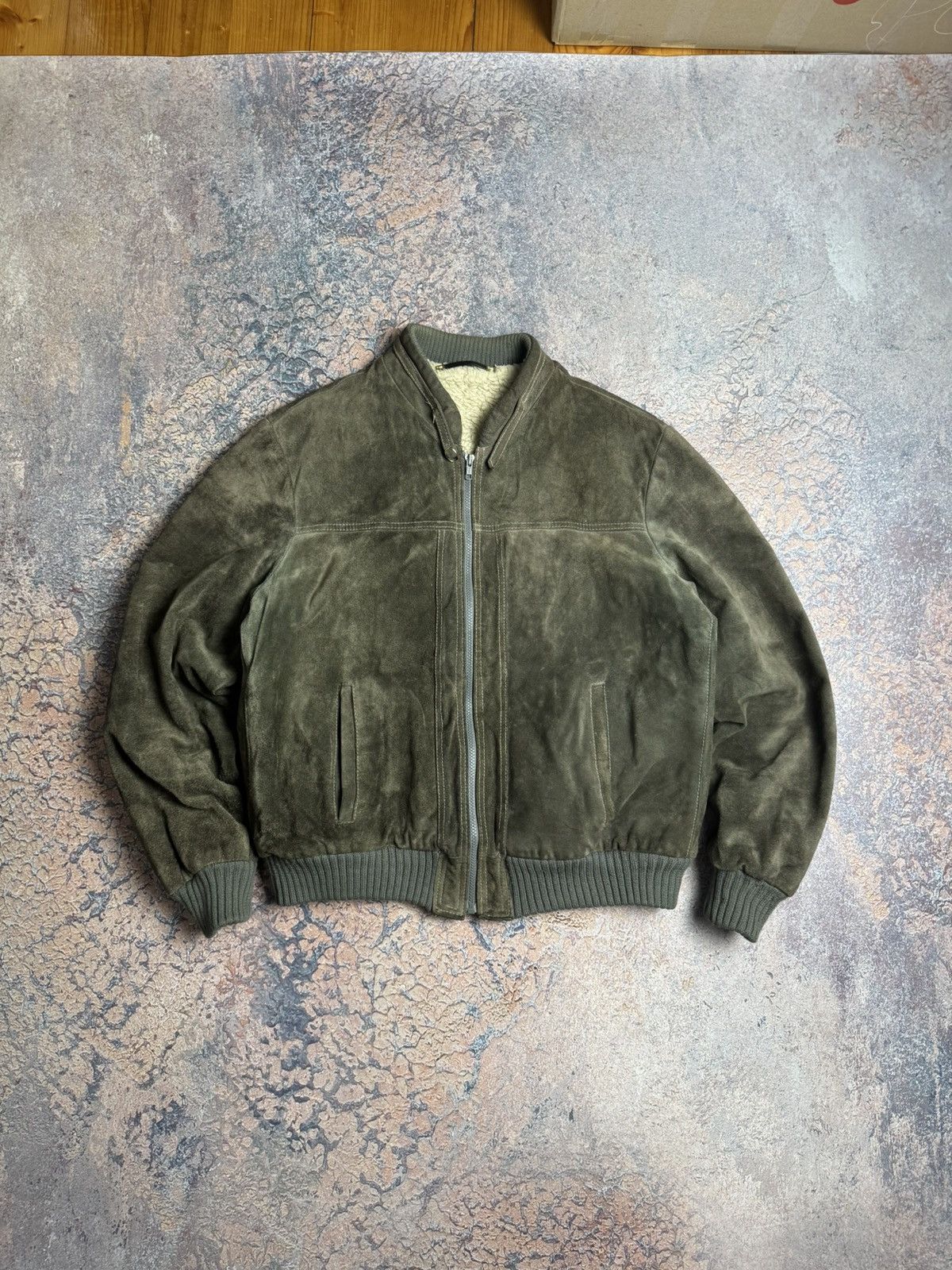 Japanese Brand LEATHER JACKET SUEDE PERFECTO BOMBER STYLE OLD MANY Size US M / EU 48-50 / 2 - 1 Thumbnail